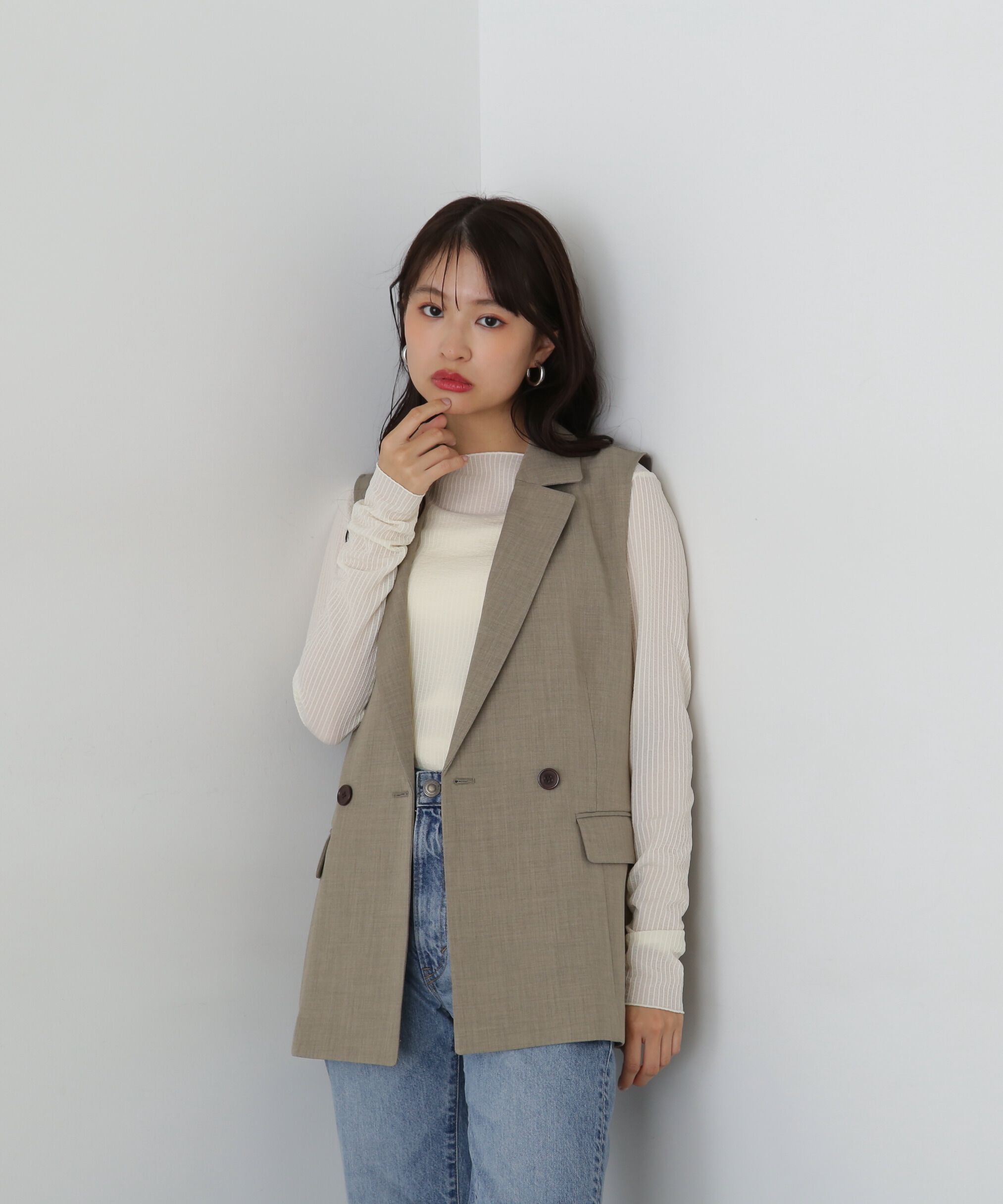  「テーラードダブルジレ」|ブルゾン・スタジャン|