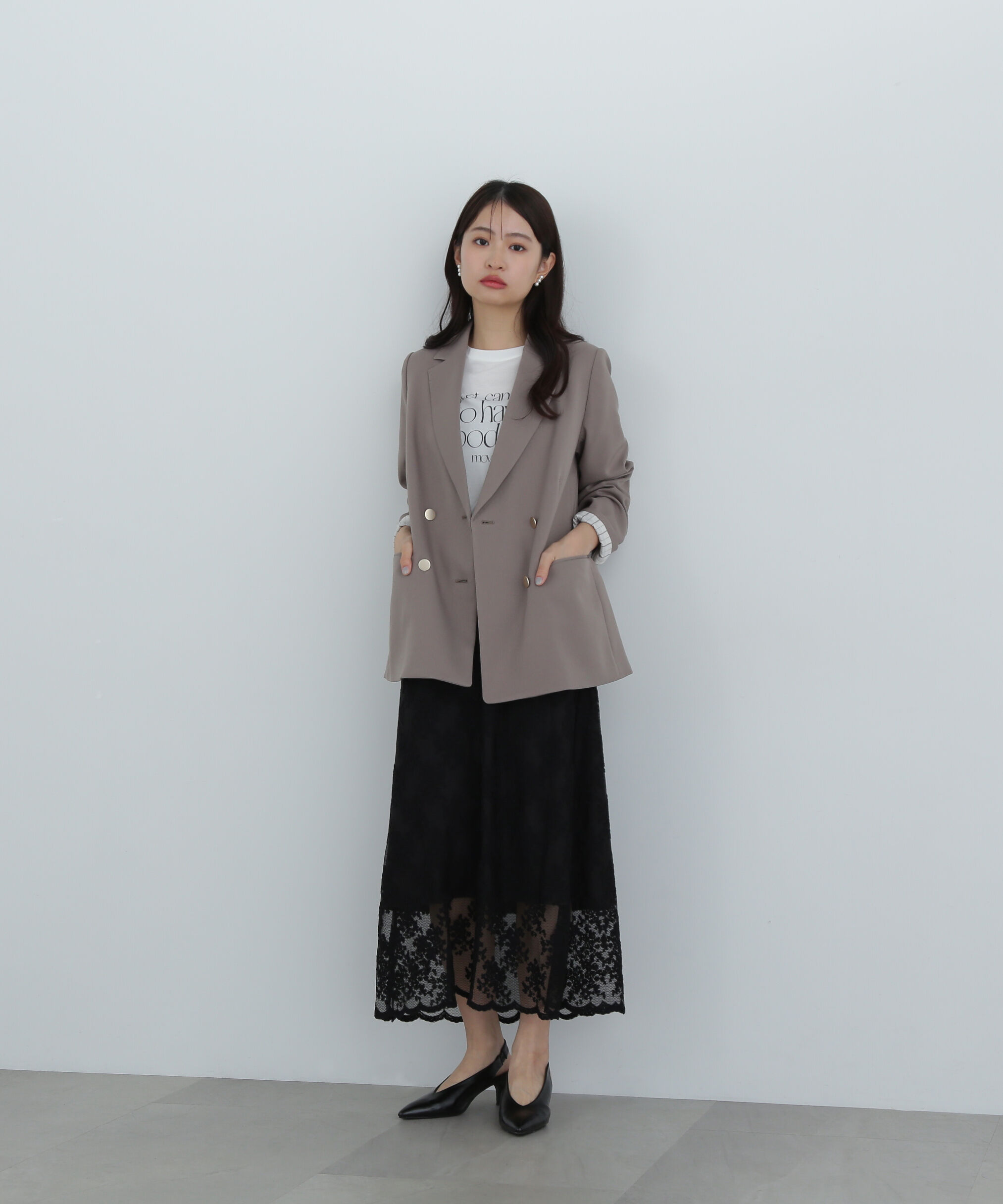  「レースAラインスカート」|スカート|