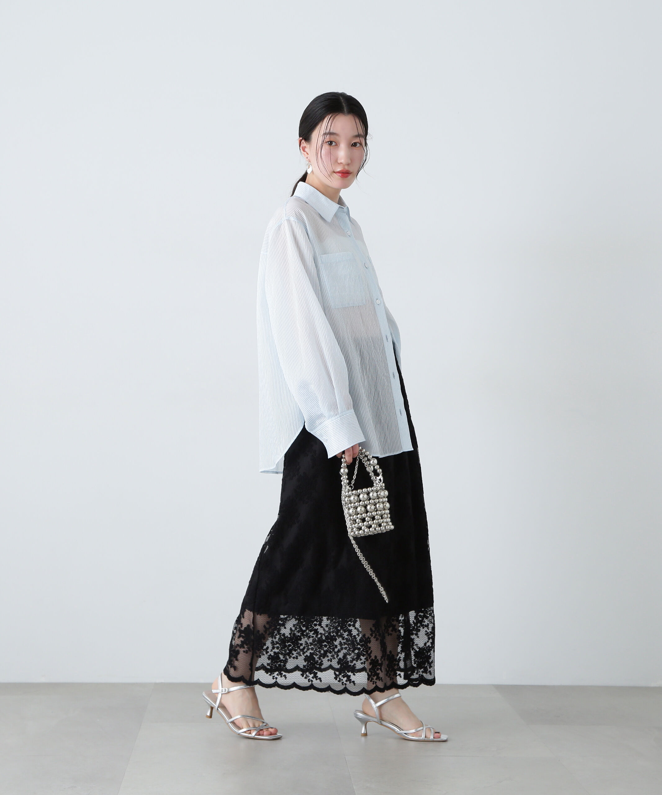  「レースAラインスカート」|スカート|