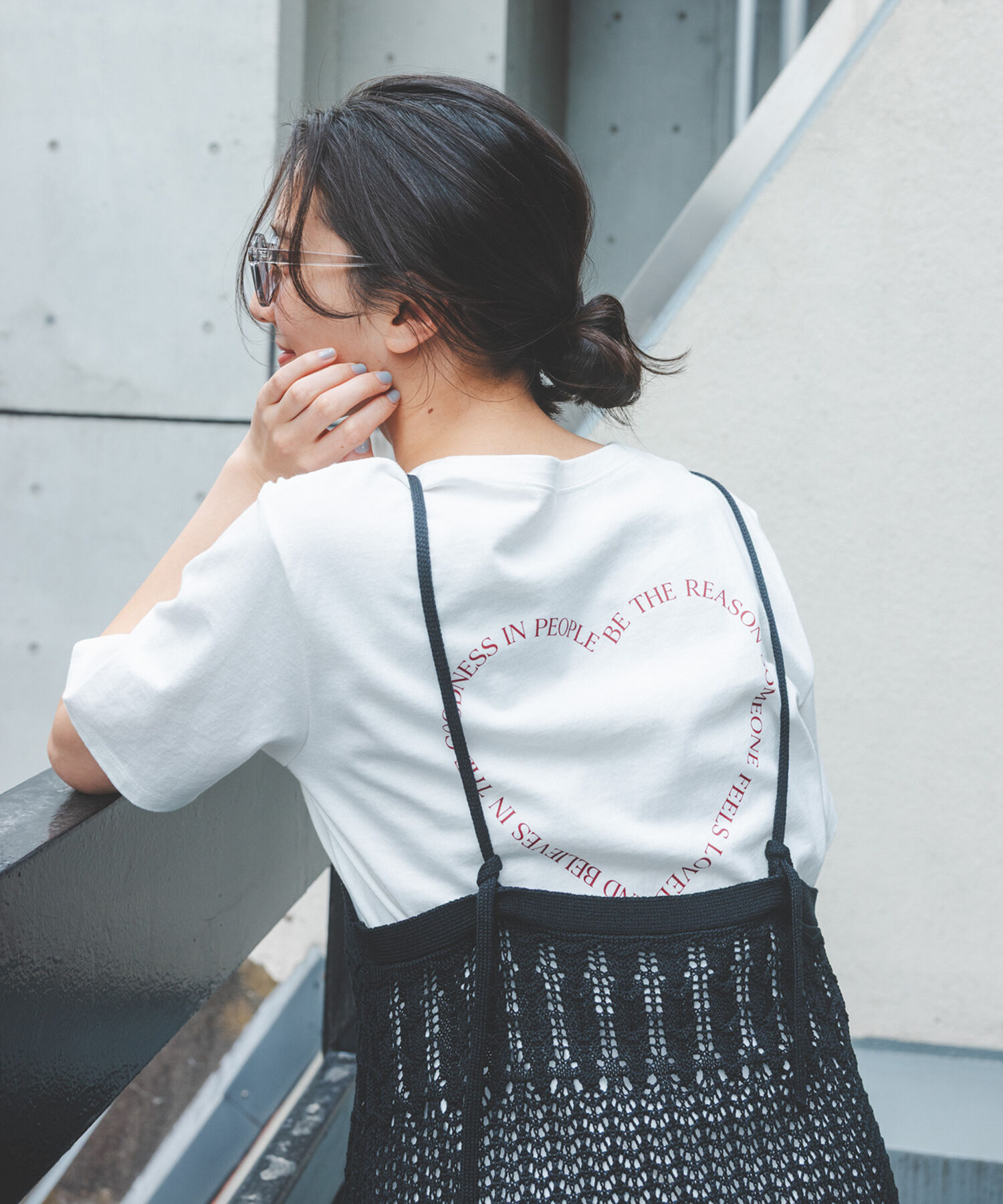  「ハートフレームロゴプリントTシャツ」|Tシャツ・カットソー|オフ1