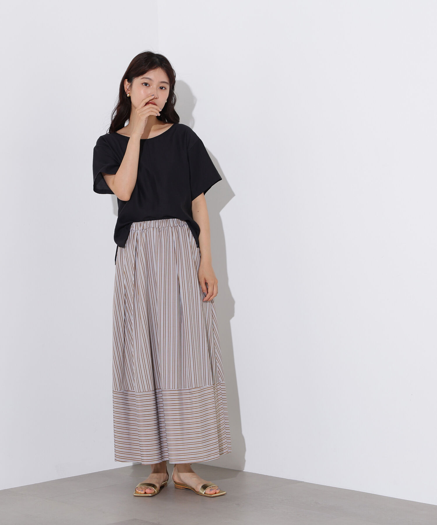  「バックオープンTブラウス」|シャツ・ブラウス|