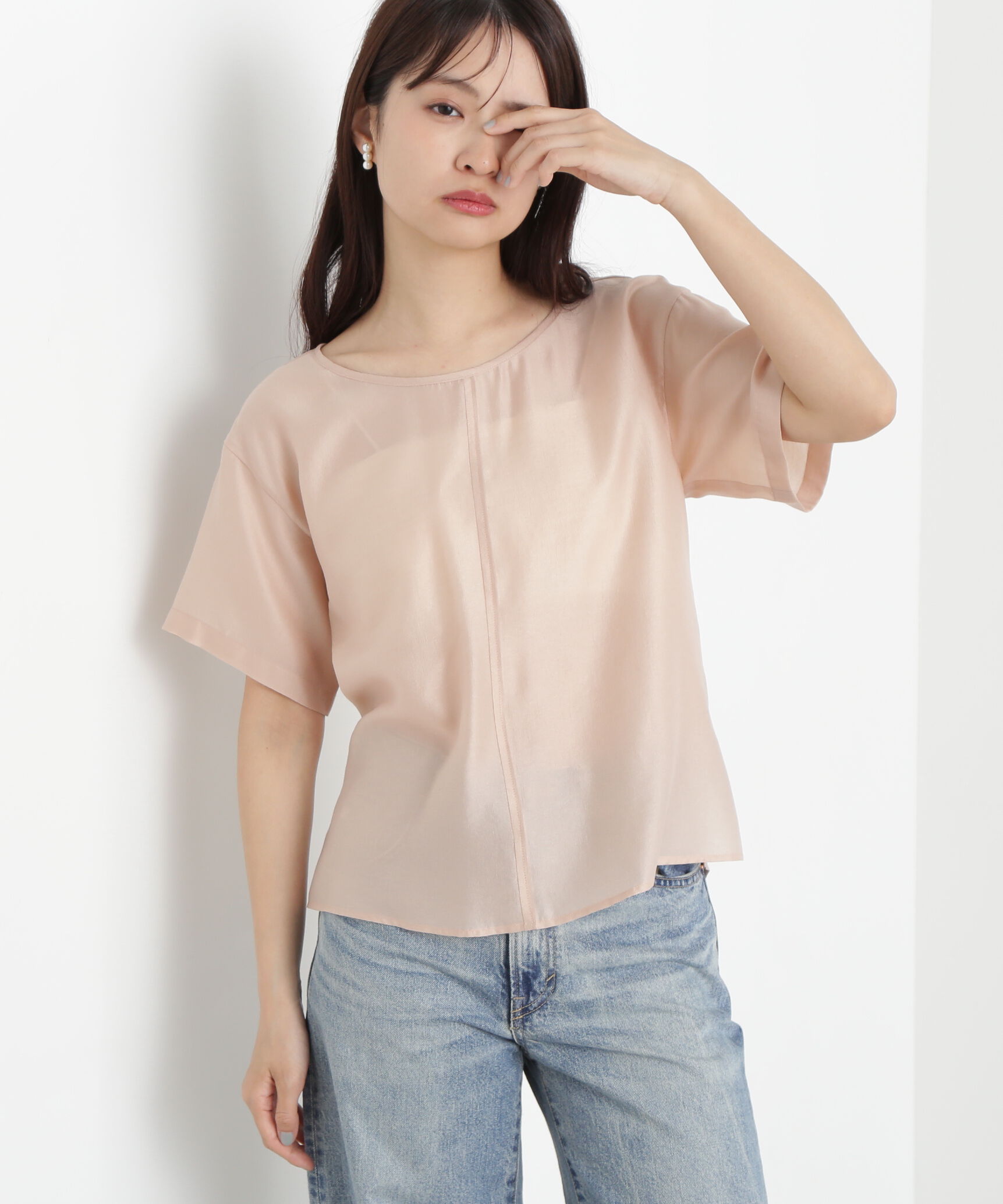  「バックオープンTブラウス」|シャツ・ブラウス|