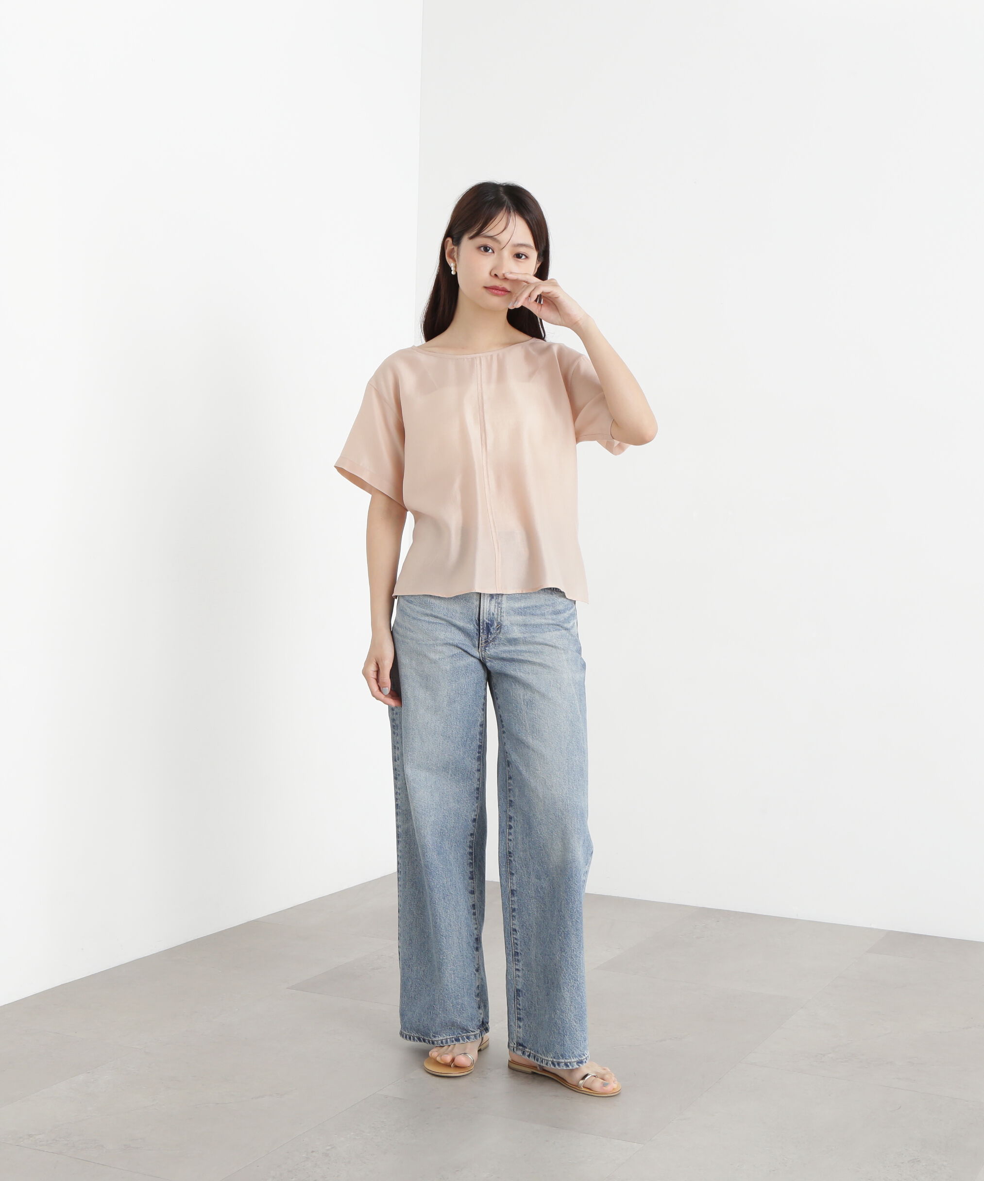  「バックオープンTブラウス」|シャツ・ブラウス|