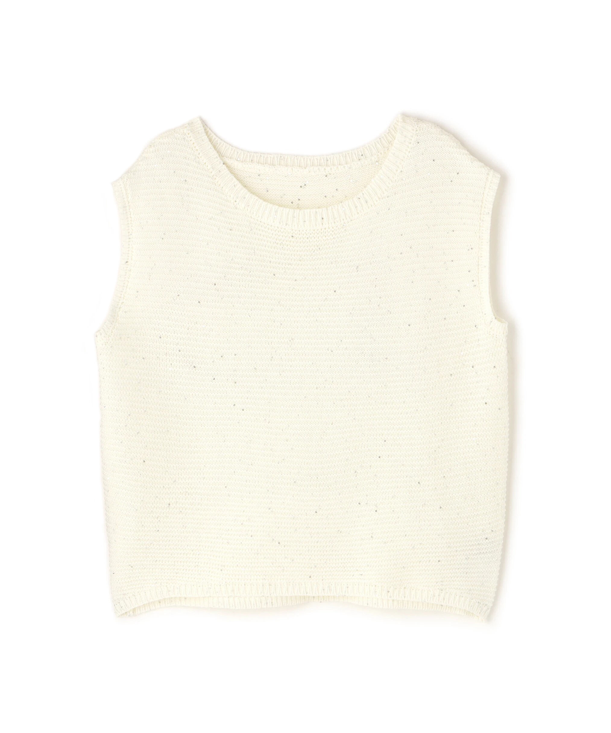  「スパンコールノースリーブニット」|ニット・セーター|