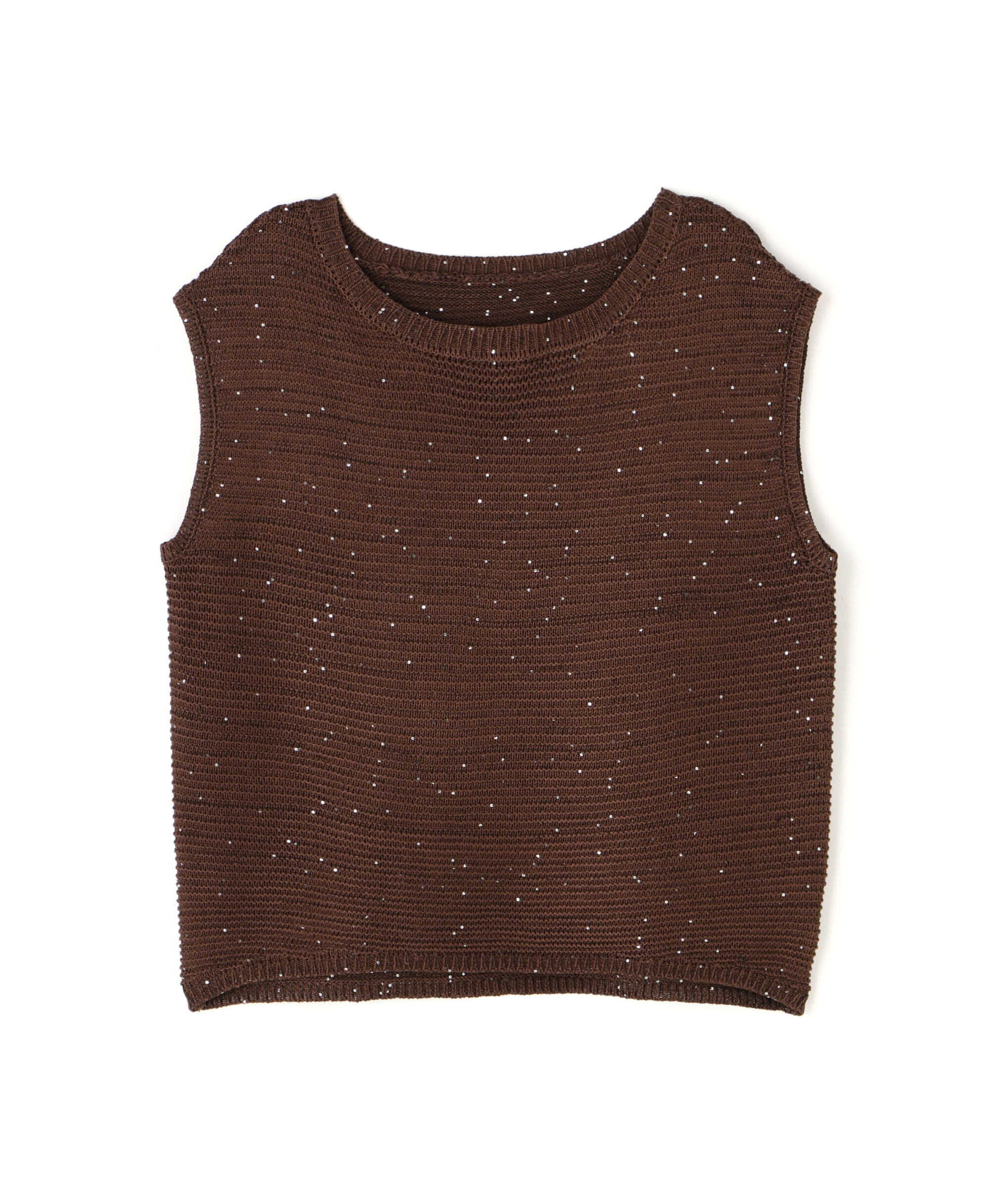  「スパンコールノースリーブニット」|ニット・セーター|