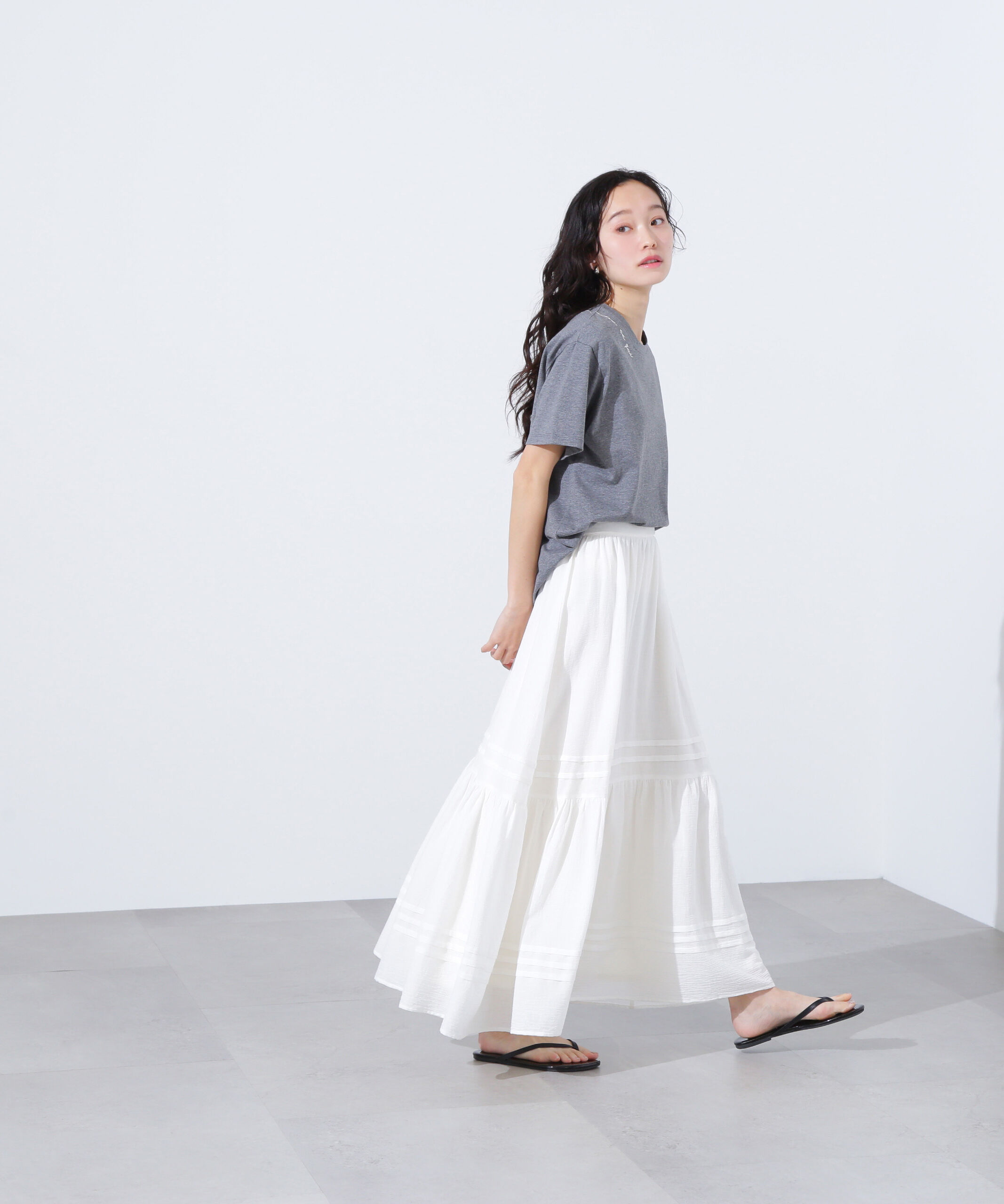  「ロゴ刺繍カットソー」|Tシャツ・カットソー|