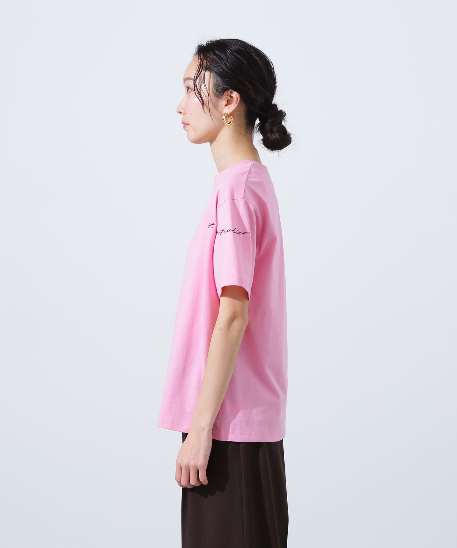  「ロゴ刺繍カットソー」|Tシャツ・カットソー|