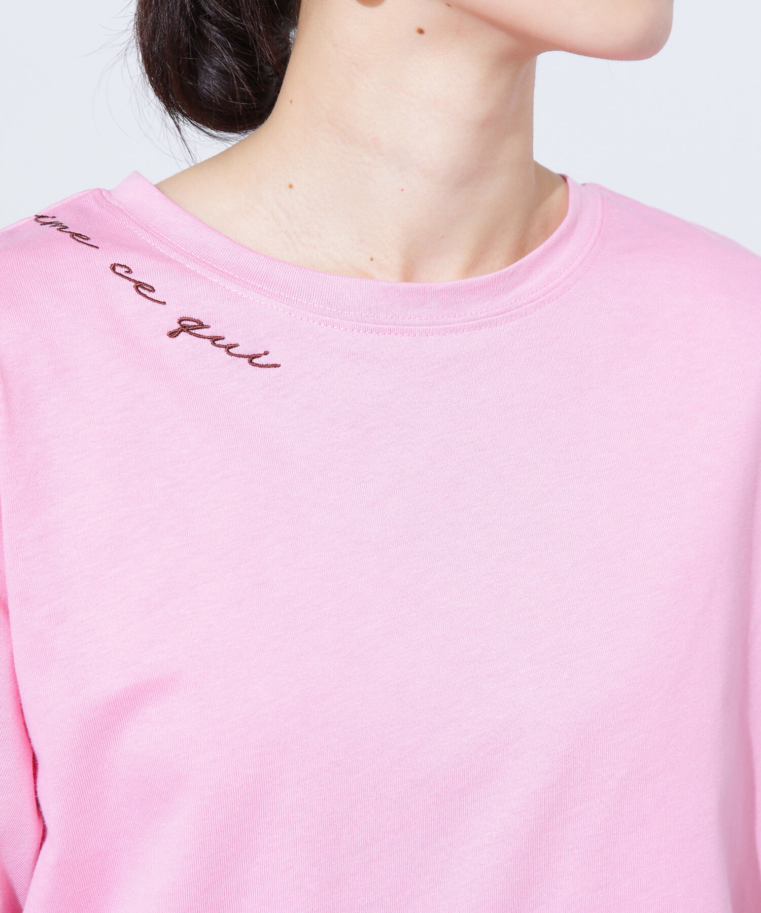  「ロゴ刺繍カットソー」|Tシャツ・カットソー|