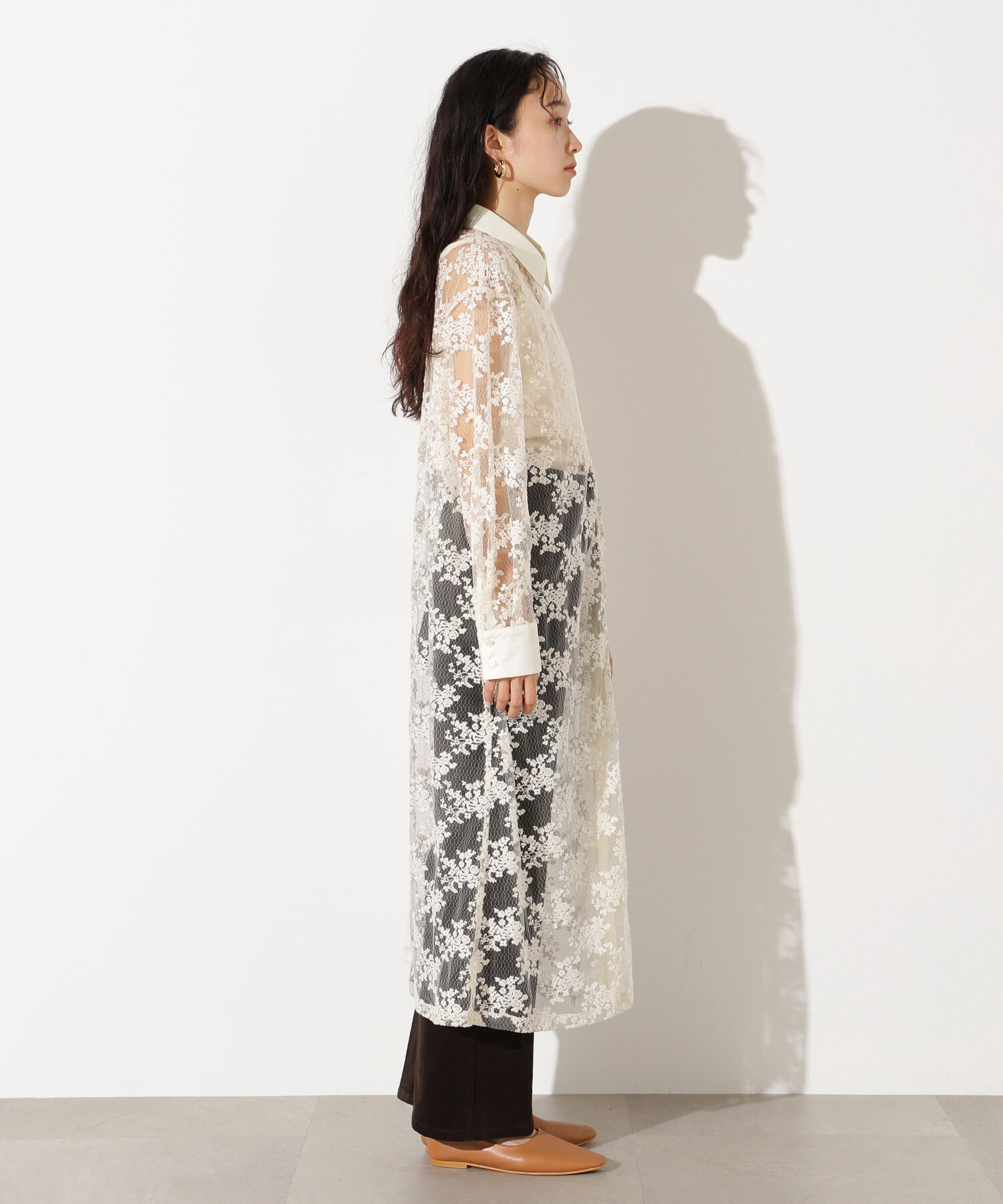  「レースクレリックシャツワンピース」|ワンピース|