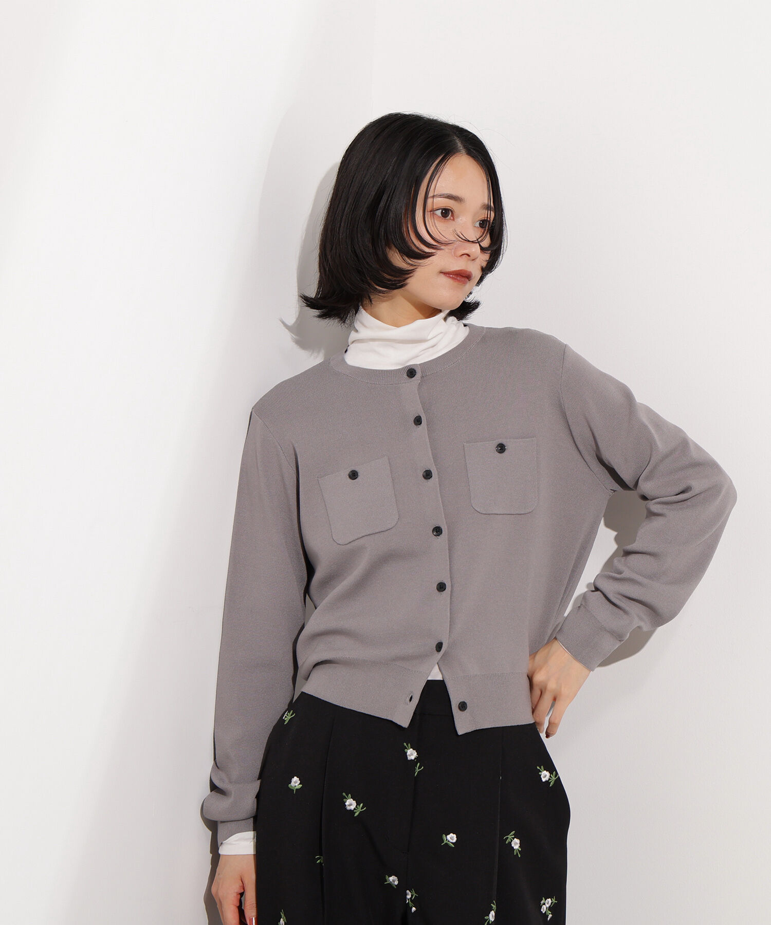  「ベーシックポケットカーディガン」|ニット・セーター|