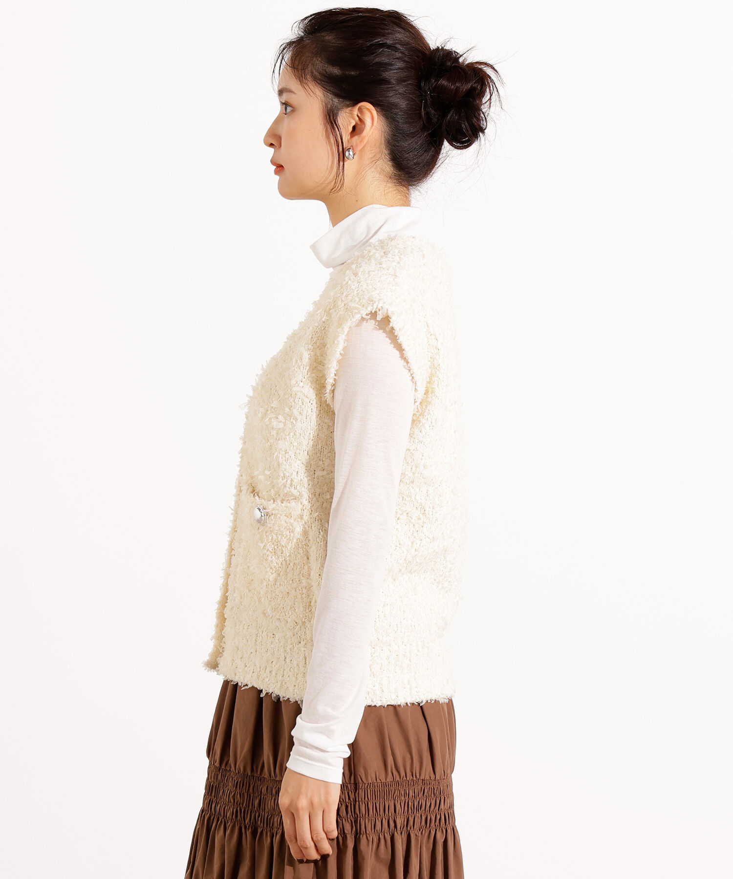  「Vネックニットジレ」|ニット・セーター|