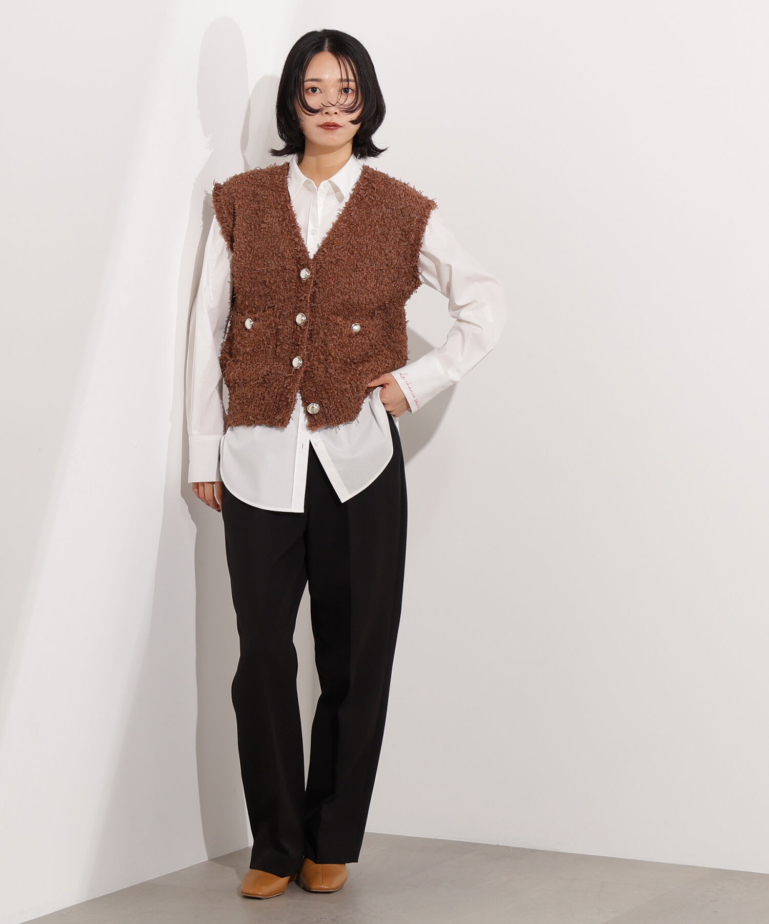  「Vネックニットジレ」|ニット・セーター|