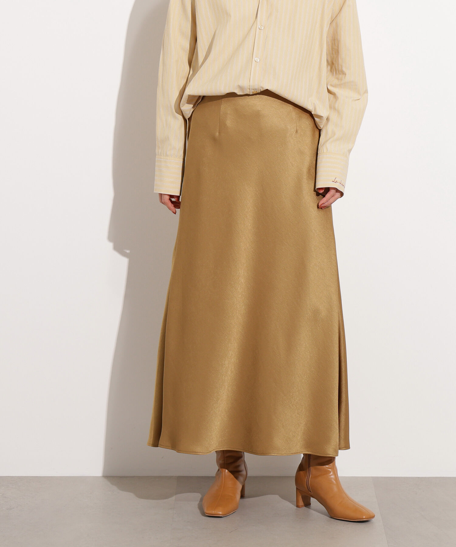  「サテンナロースカート」|スカート|