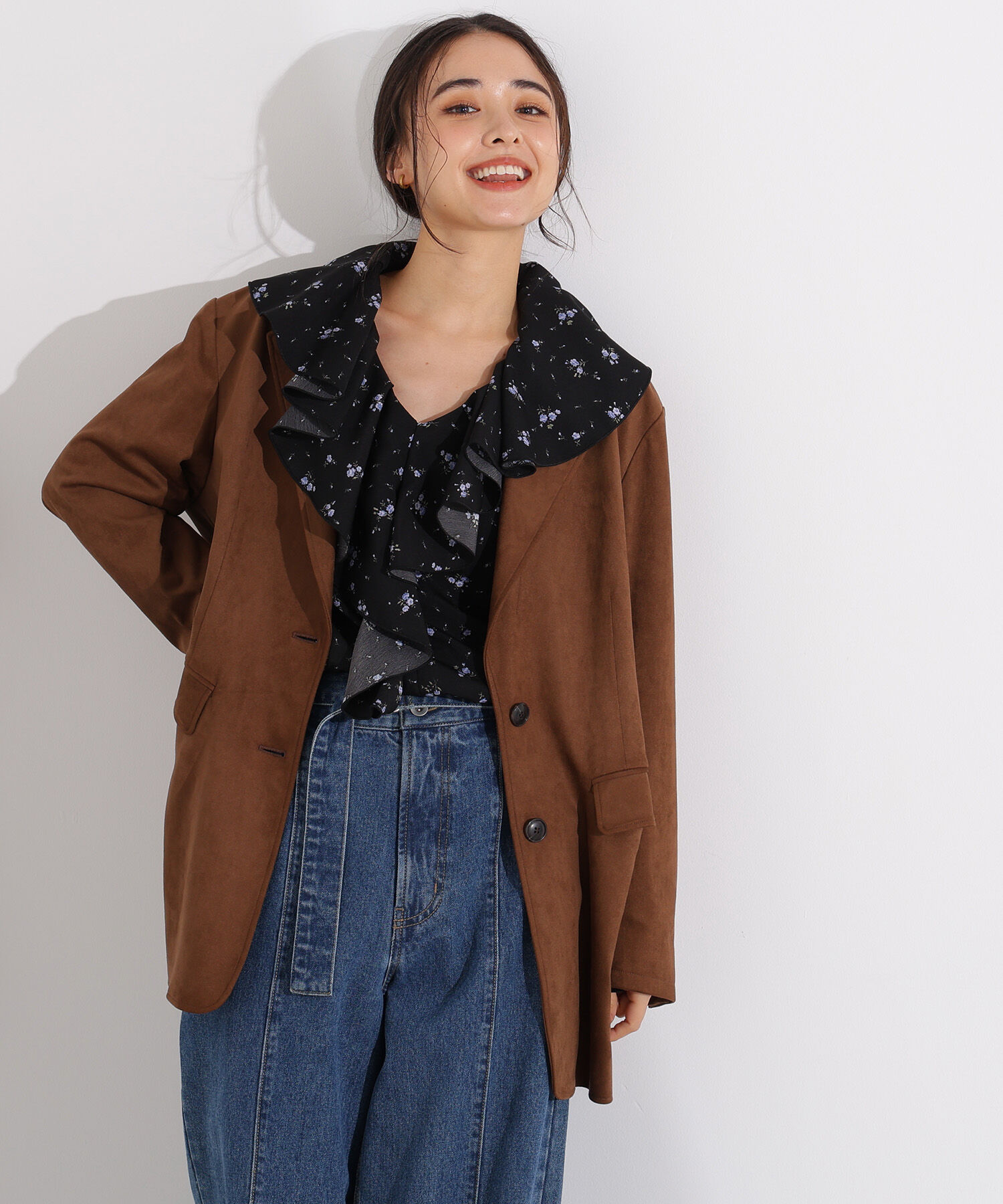  「プリントラッフルブラウス」|シャツ・ブラウス|