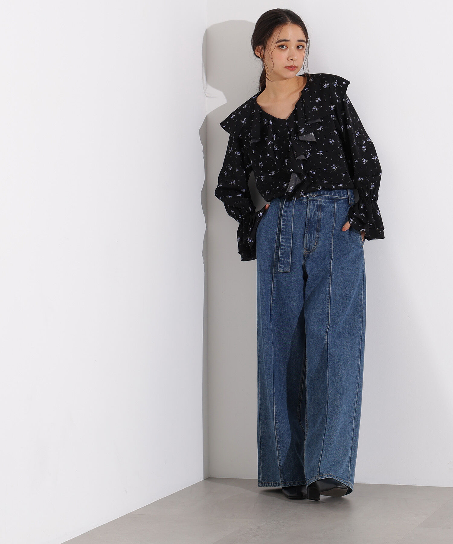  「プリントラッフルブラウス」|シャツ・ブラウス|