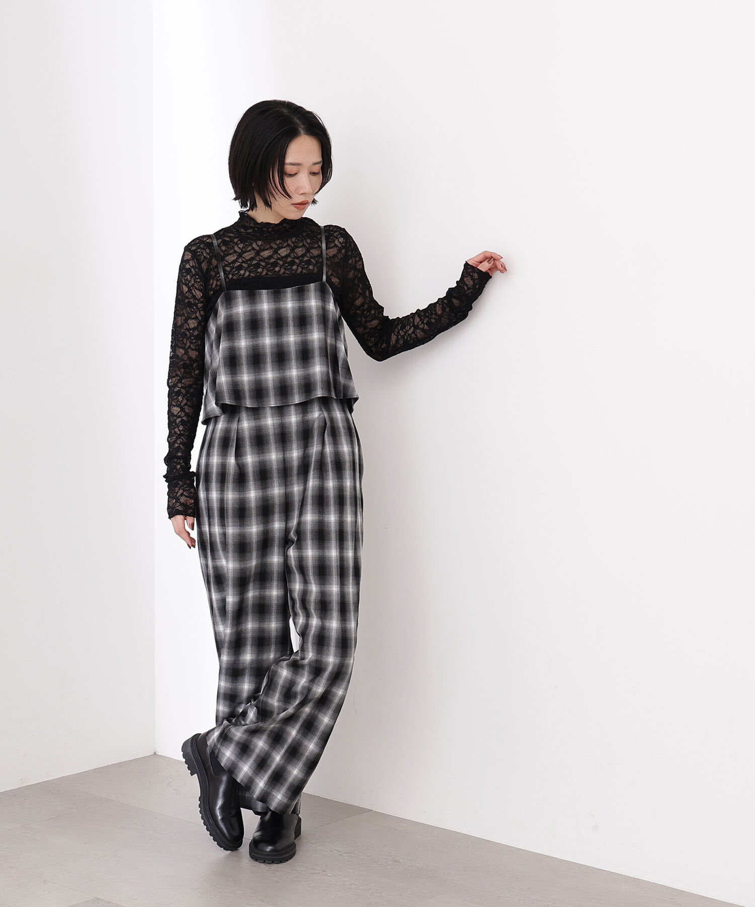  「レースハイネックカットソー」|Tシャツ・カットソー|