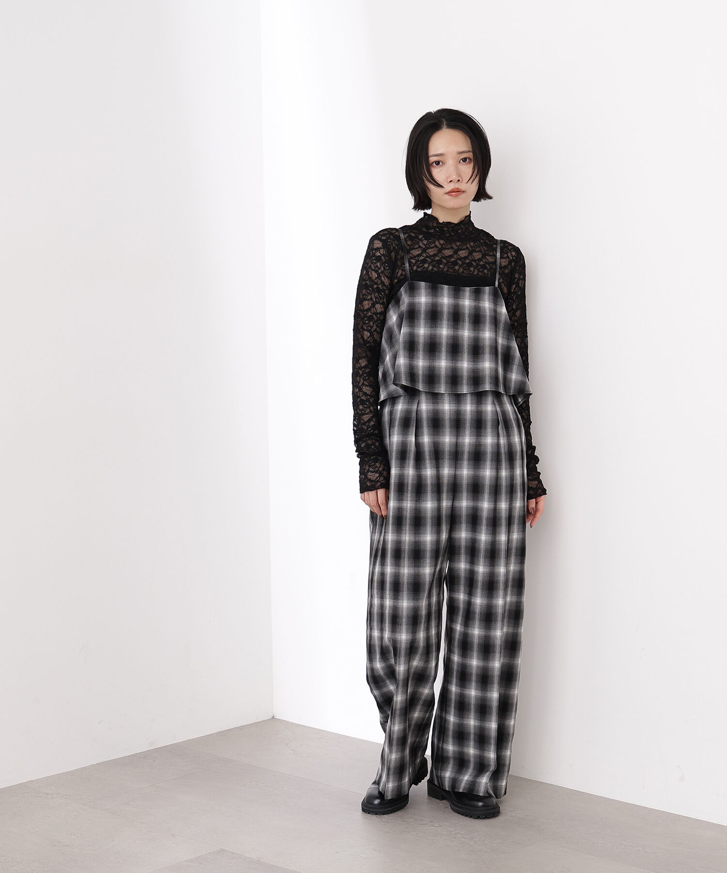  「レースハイネックカットソー」|Tシャツ・カットソー|