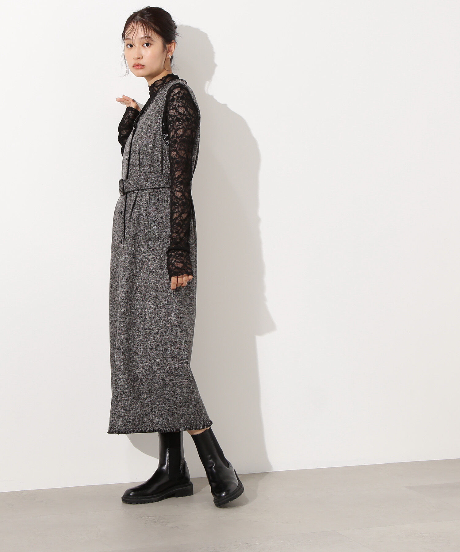  「レースハイネックカットソー」|Tシャツ・カットソー|