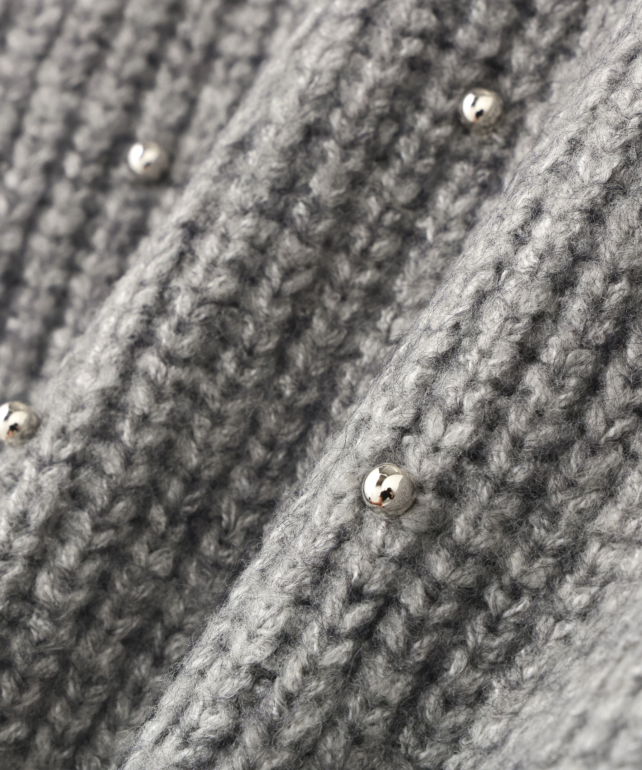  「スタッズ畦ニット」|ニット・セーター|