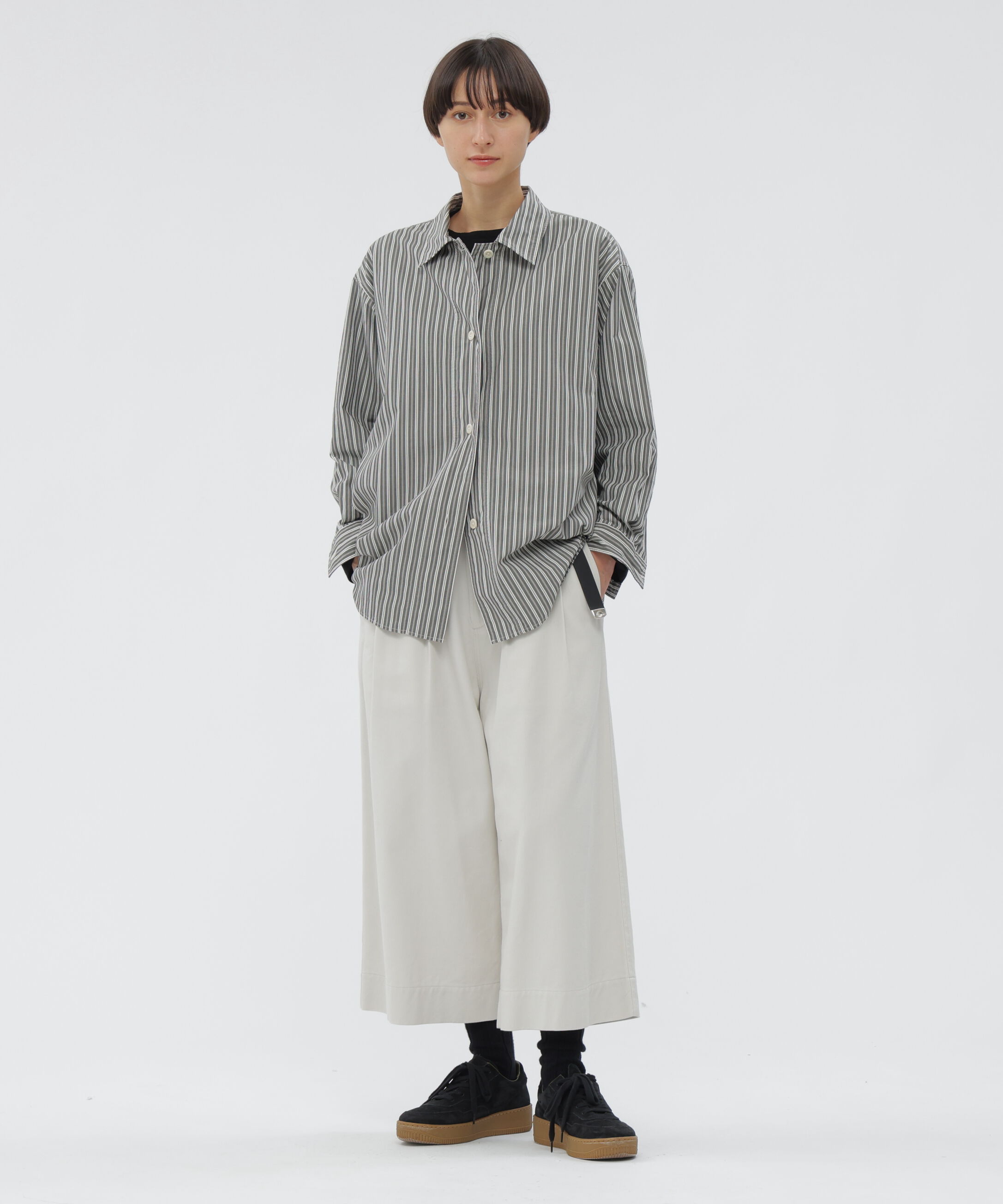 MHL.「TWO TONE COTTON STIRIPE SHIRT」|シャツ・ブラウス|