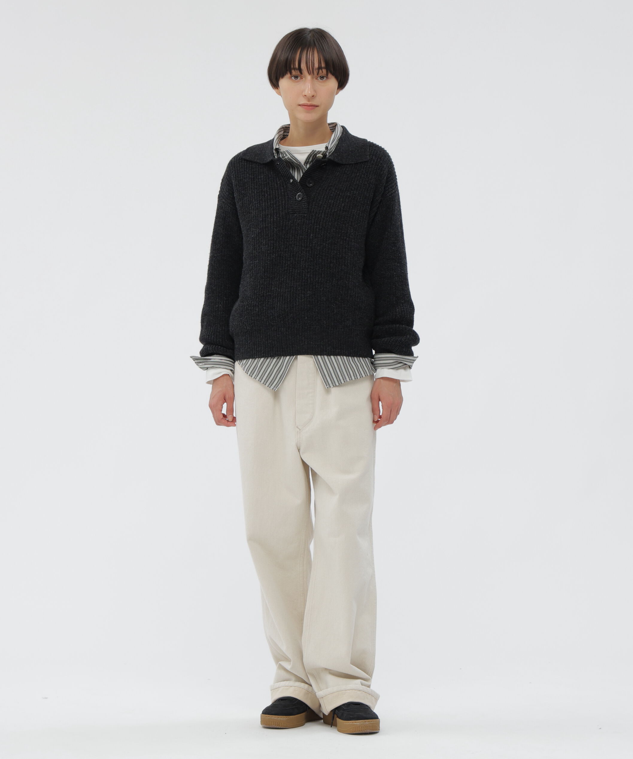 MHL.「TWO TONE COTTON STIRIPE SHIRT」|シャツ・ブラウス|