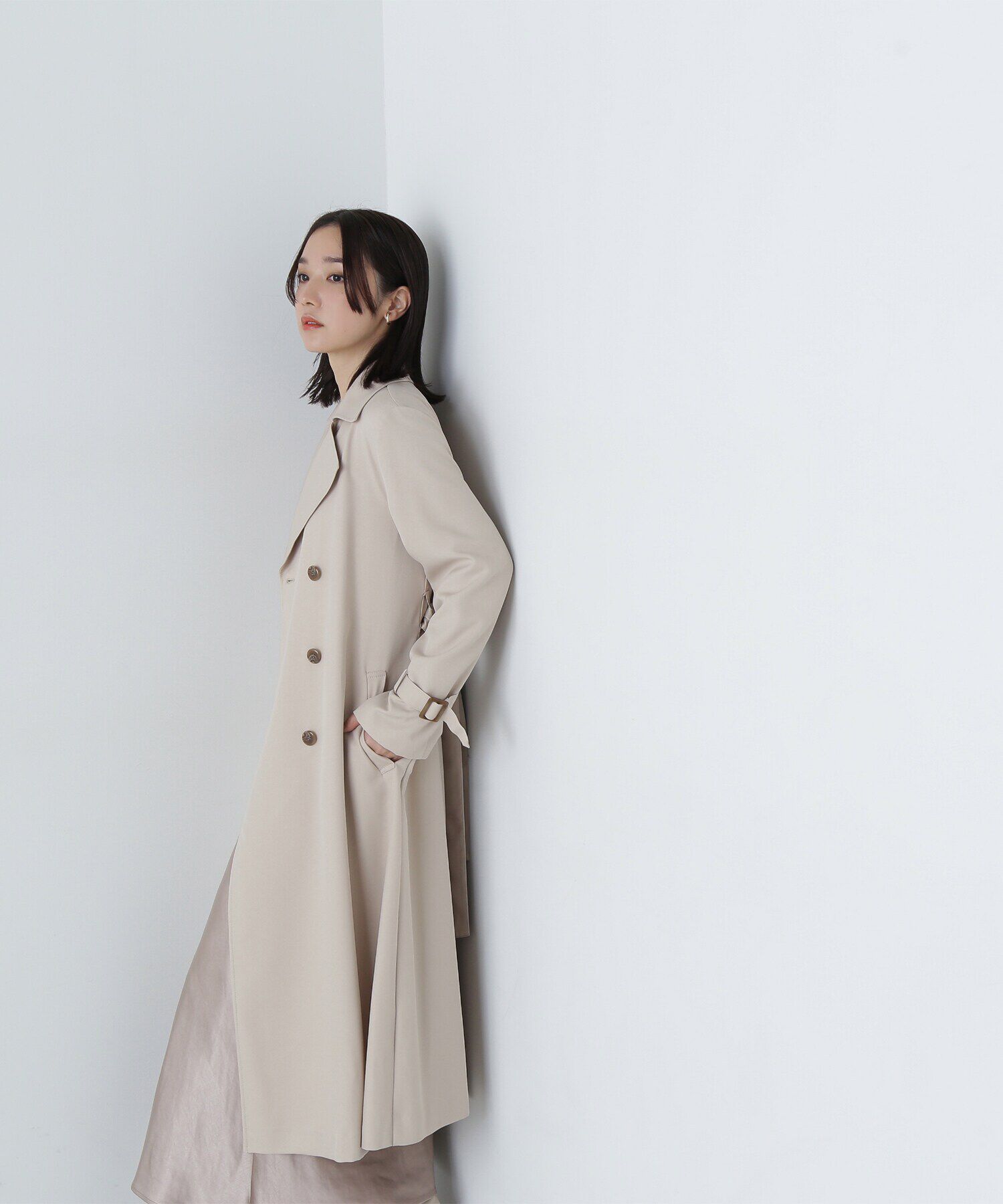  「クリアツイルレディトレンチコート　24SS」|その他|ベージュ