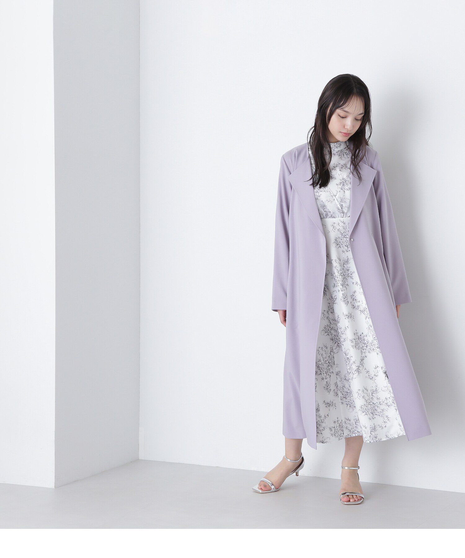  「シアープリントカシュクールワンピース」|ワンピース|