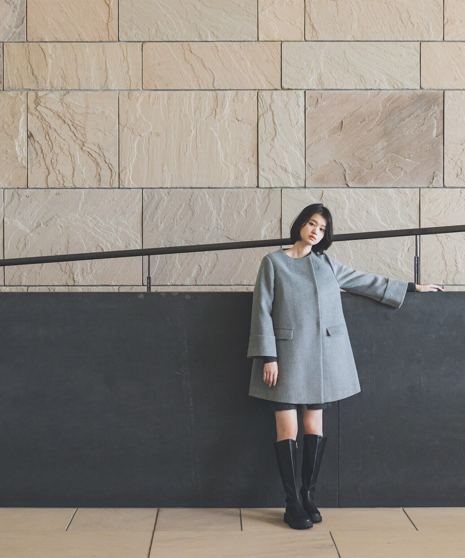  「ノーカラーミドルコート　24AW」|その他|