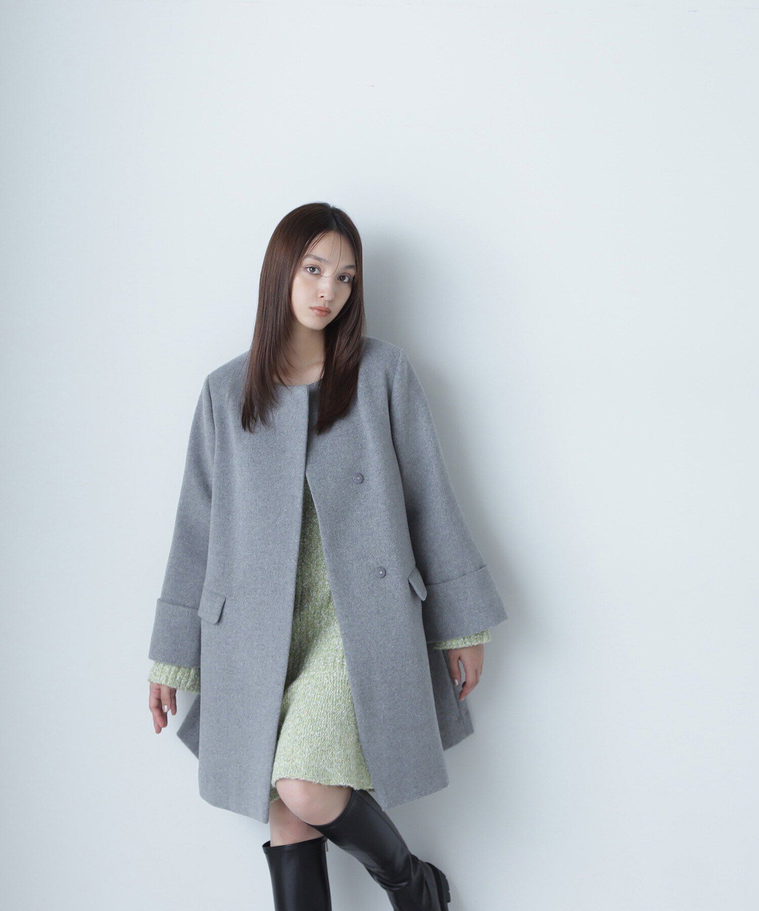  「ノーカラーミドルコート　24AW」|その他|