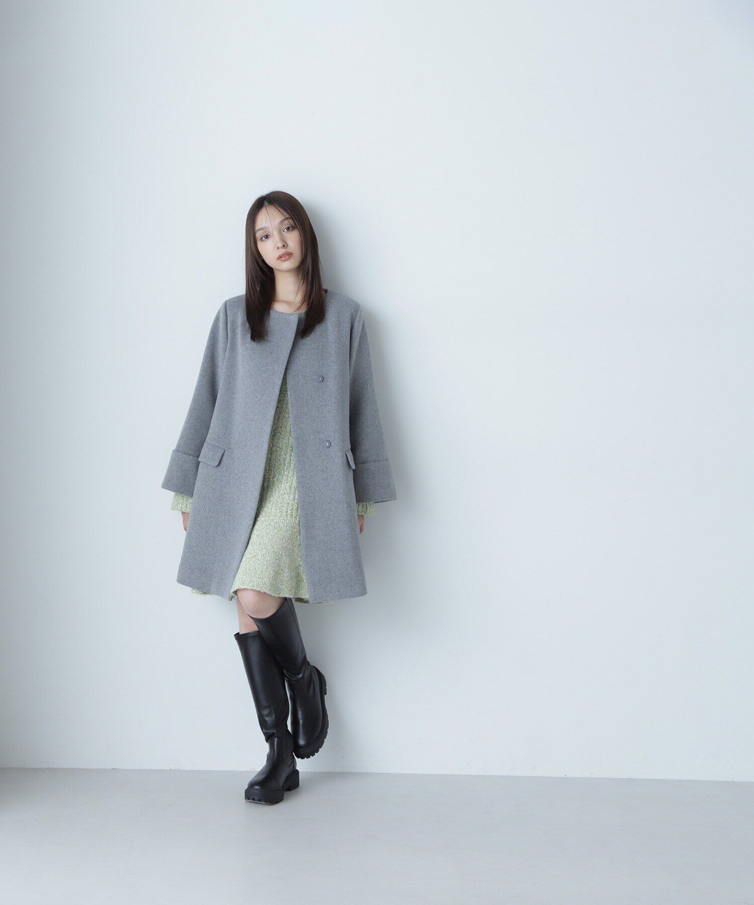  「ノーカラーミドルコート　24AW」|その他|