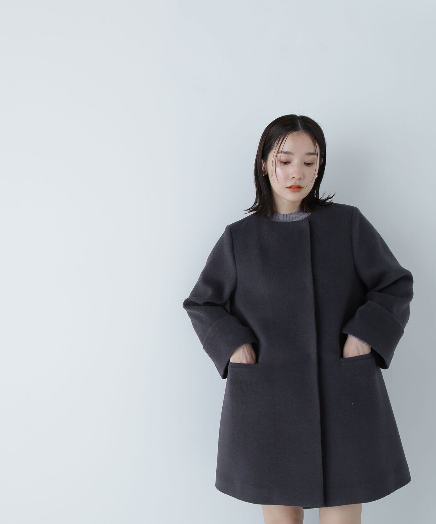  「ノーカラーミドルコート　24AW」|その他|