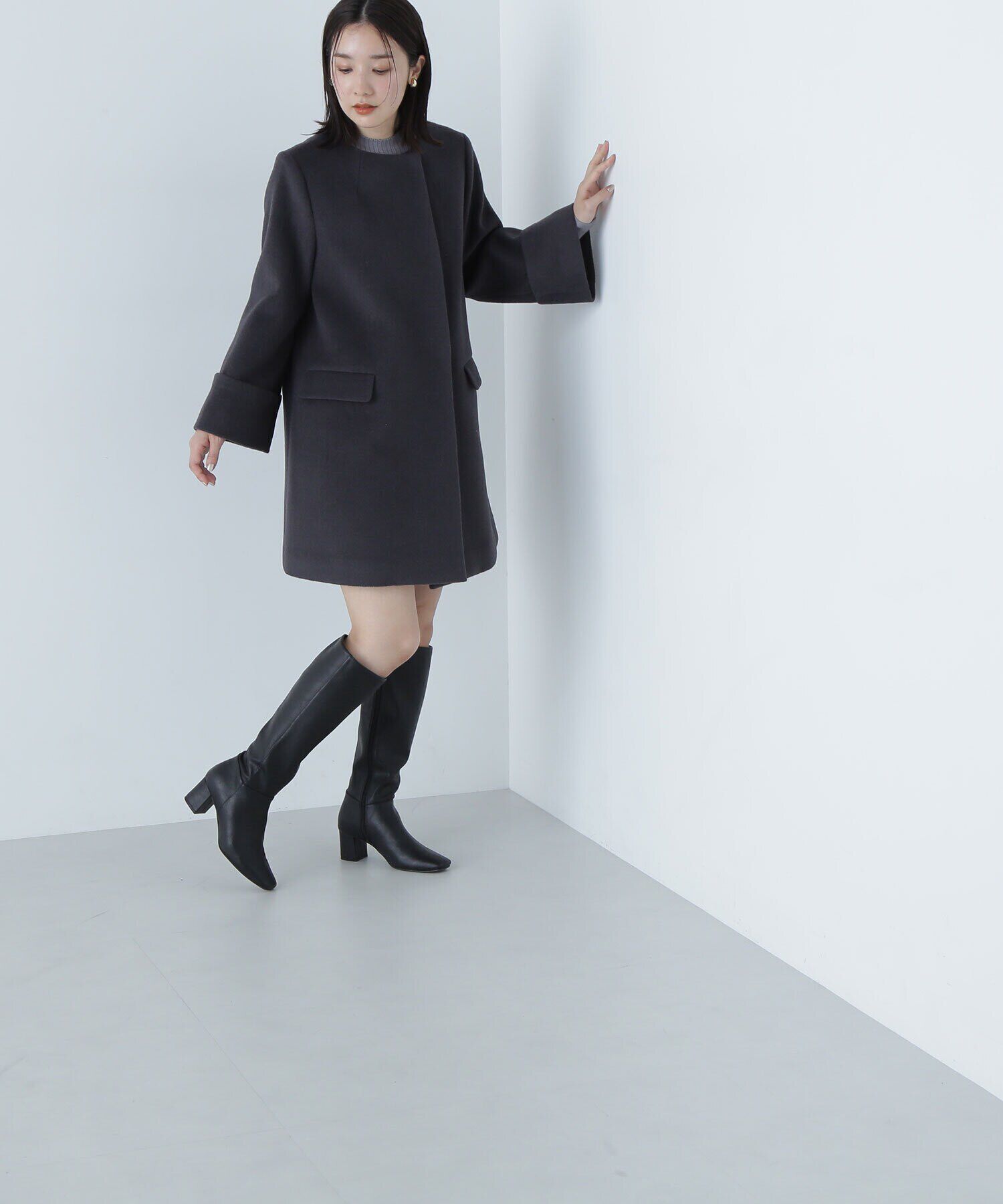  「ノーカラーミドルコート　24AW」|その他|