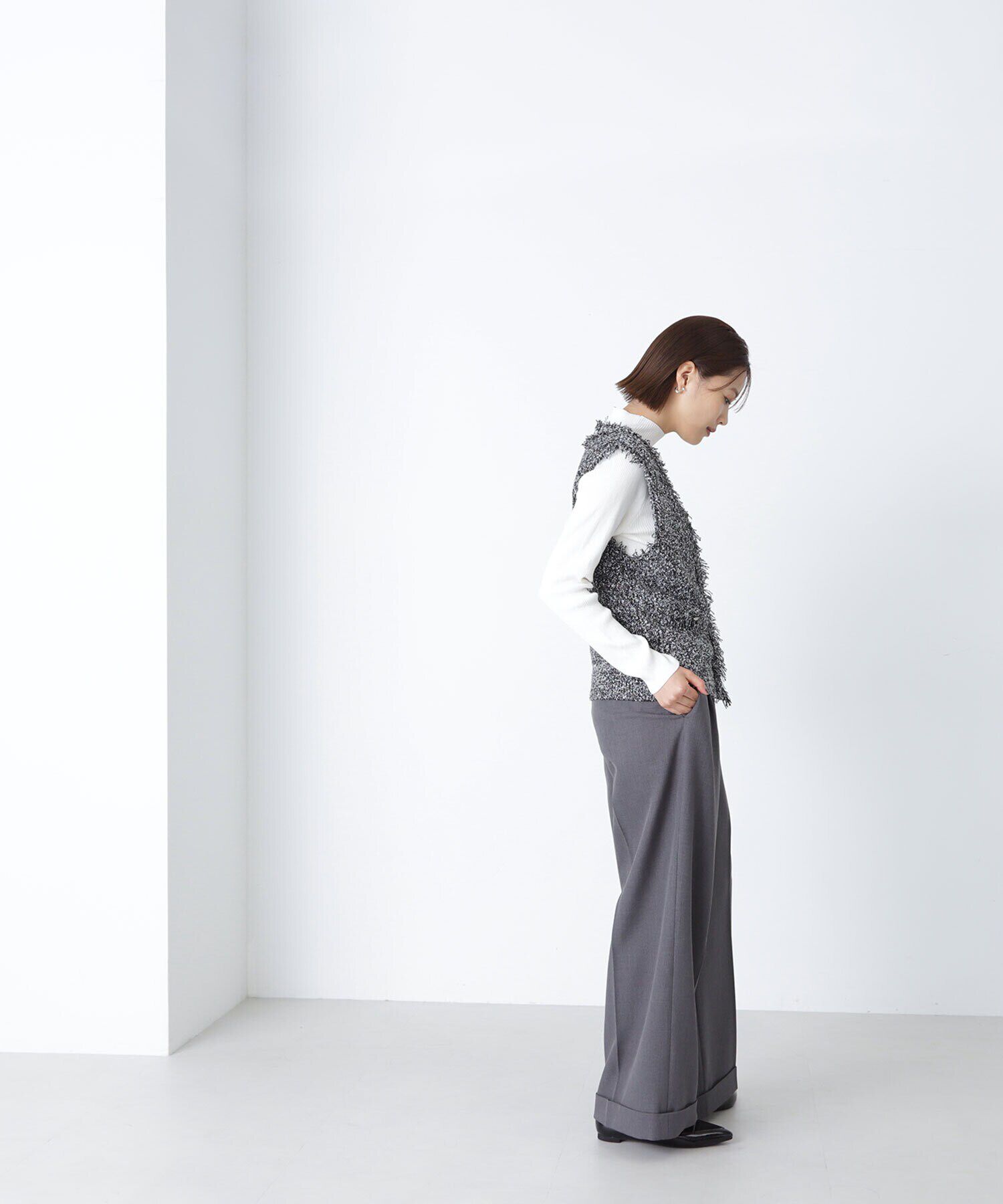  「ロールアップヘムワイドパンツ」|その他|