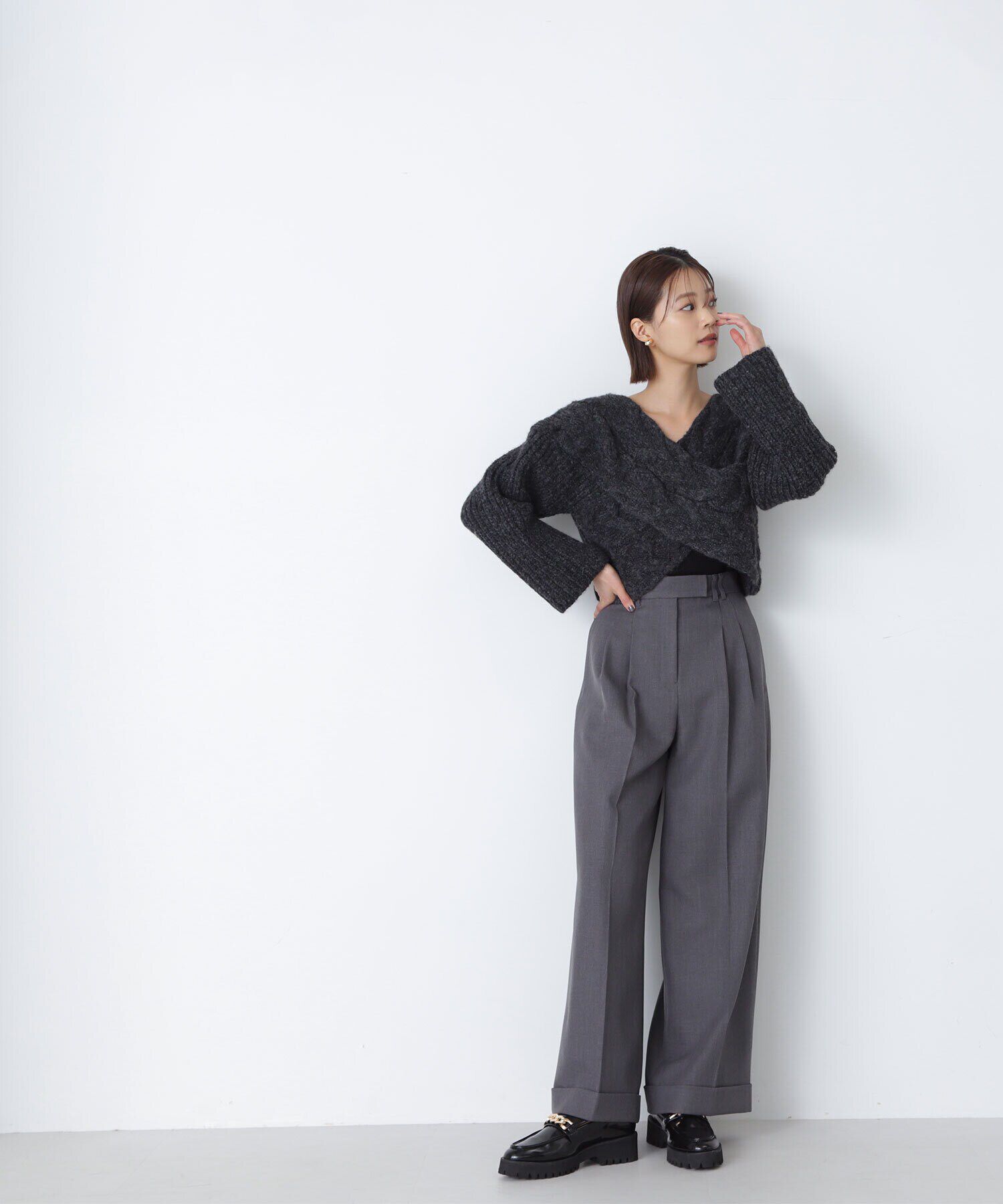  「ロールアップヘムワイドパンツ」|その他|