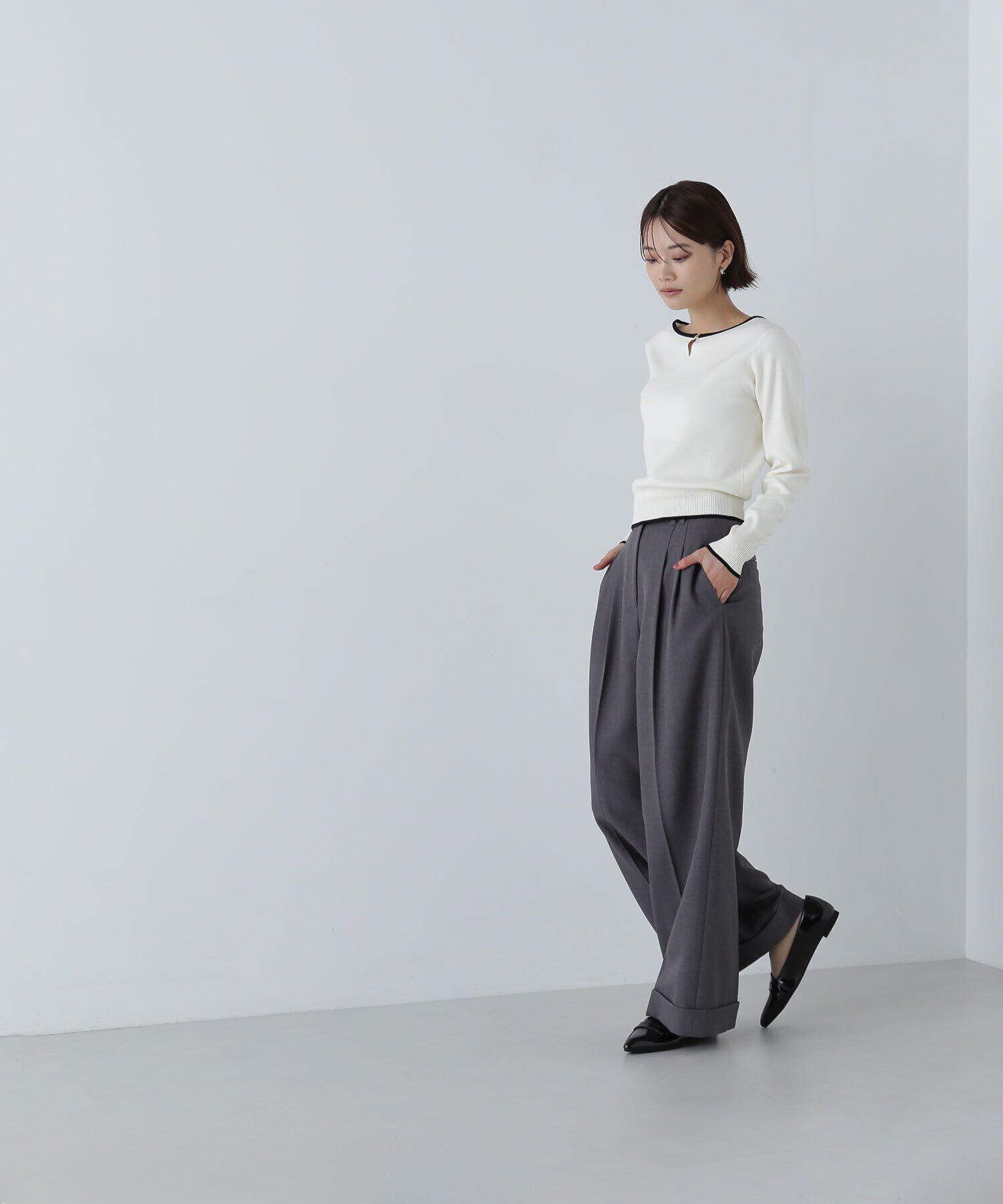  「ロールアップヘムワイドパンツ」|その他|