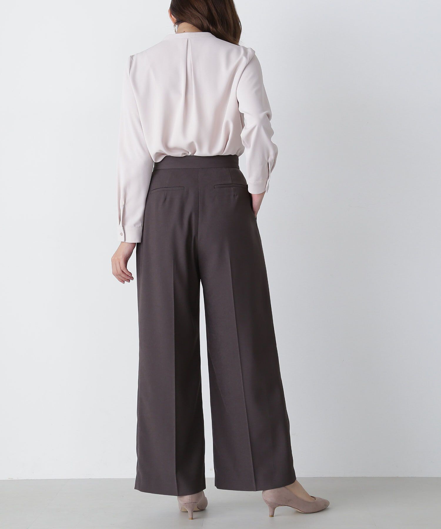  「メタルポイントタックワイドパンツ」|その他|