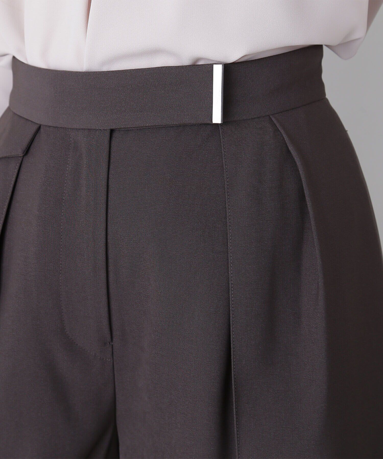  「メタルポイントタックワイドパンツ」|その他|