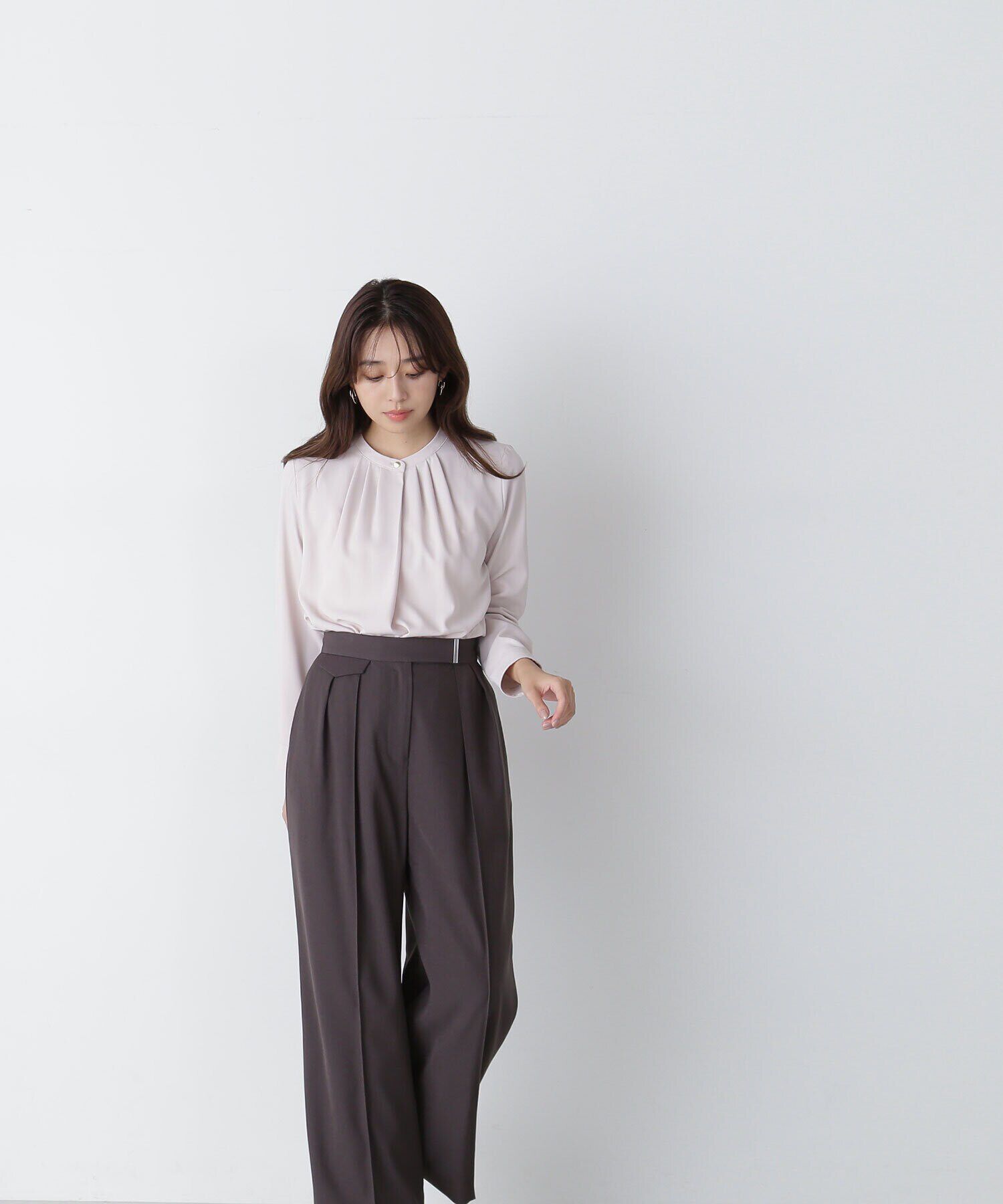  「メタルポイントタックワイドパンツ」|その他|