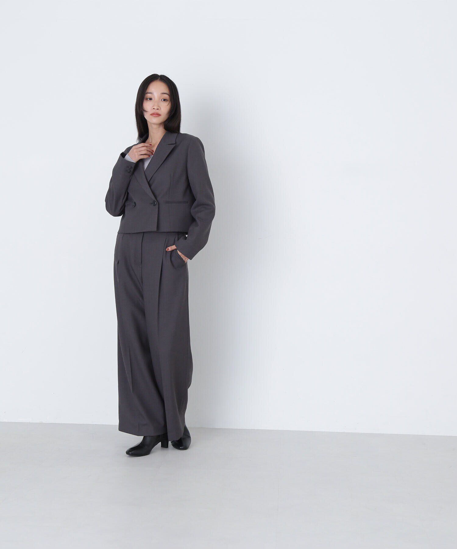  「＜リラクシーセットアップシリーズ＞ベルテッドワイドパンツ」|その他|