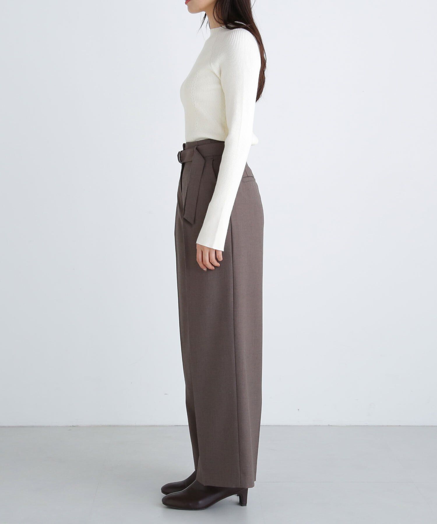  「＜リラクシーセットアップシリーズ＞ベルテッドワイドパンツ」|その他|