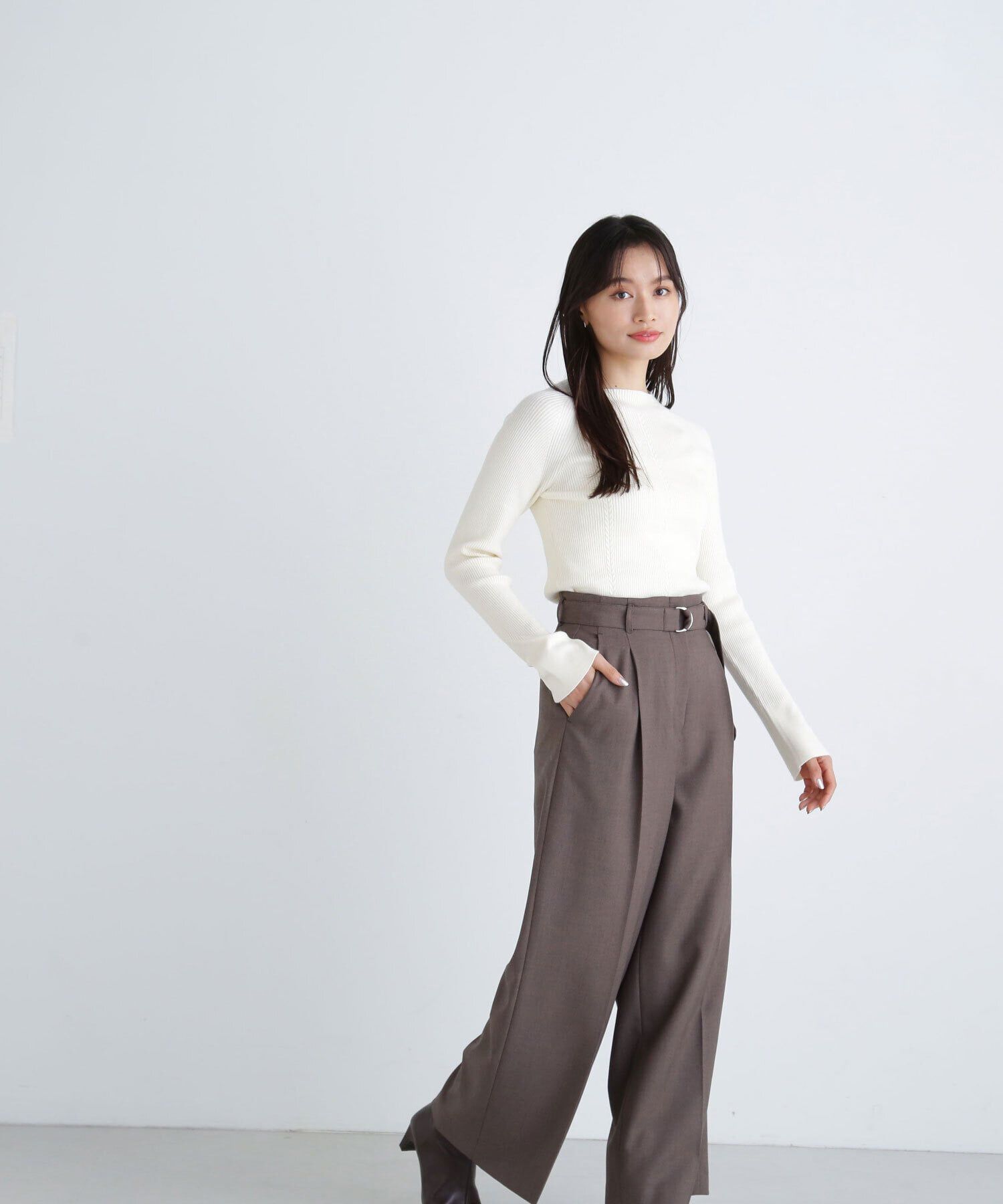  「＜リラクシーセットアップシリーズ＞ベルテッドワイドパンツ」|その他|