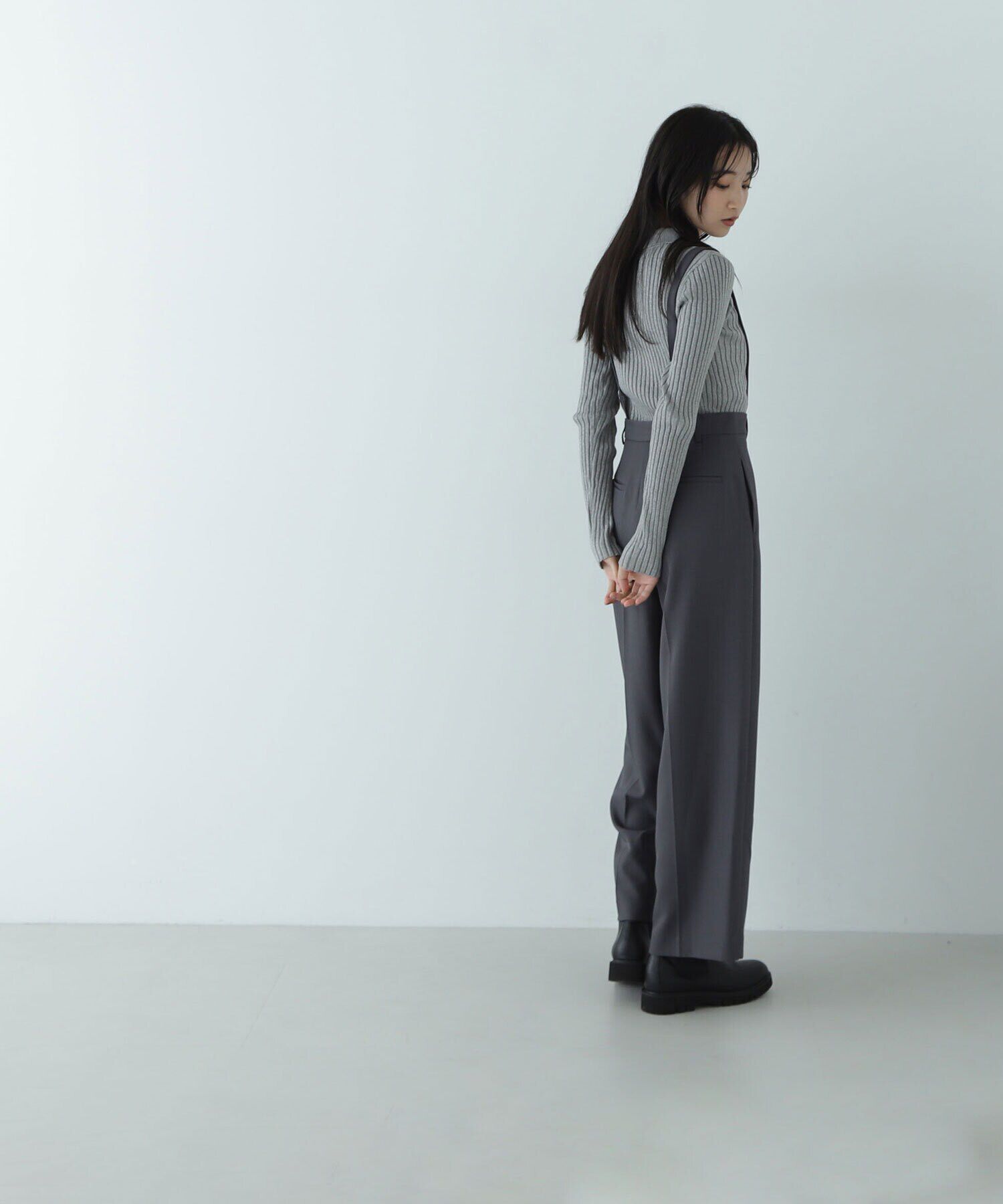  「サス付フロントジップワイドパンツ」|その他|