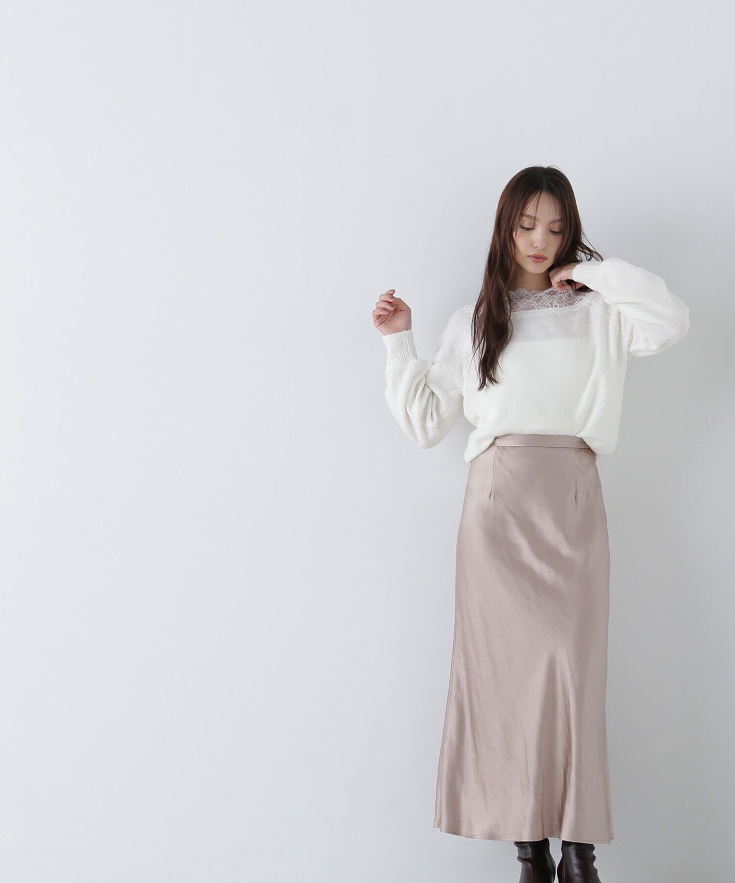  「レーストリミングニット　24AW」|ニット・セーター|