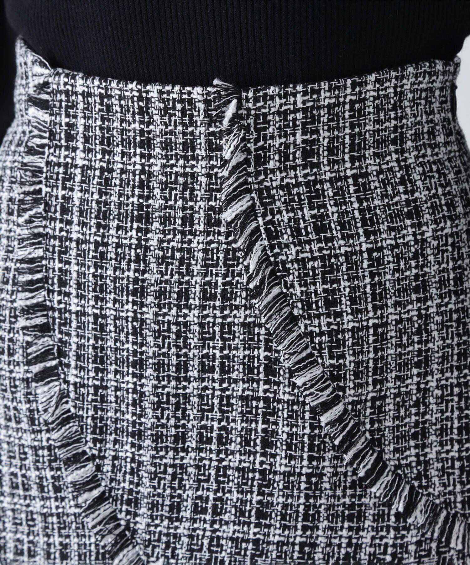  「エスカルゴツイードフリンジスカート」|スカート|