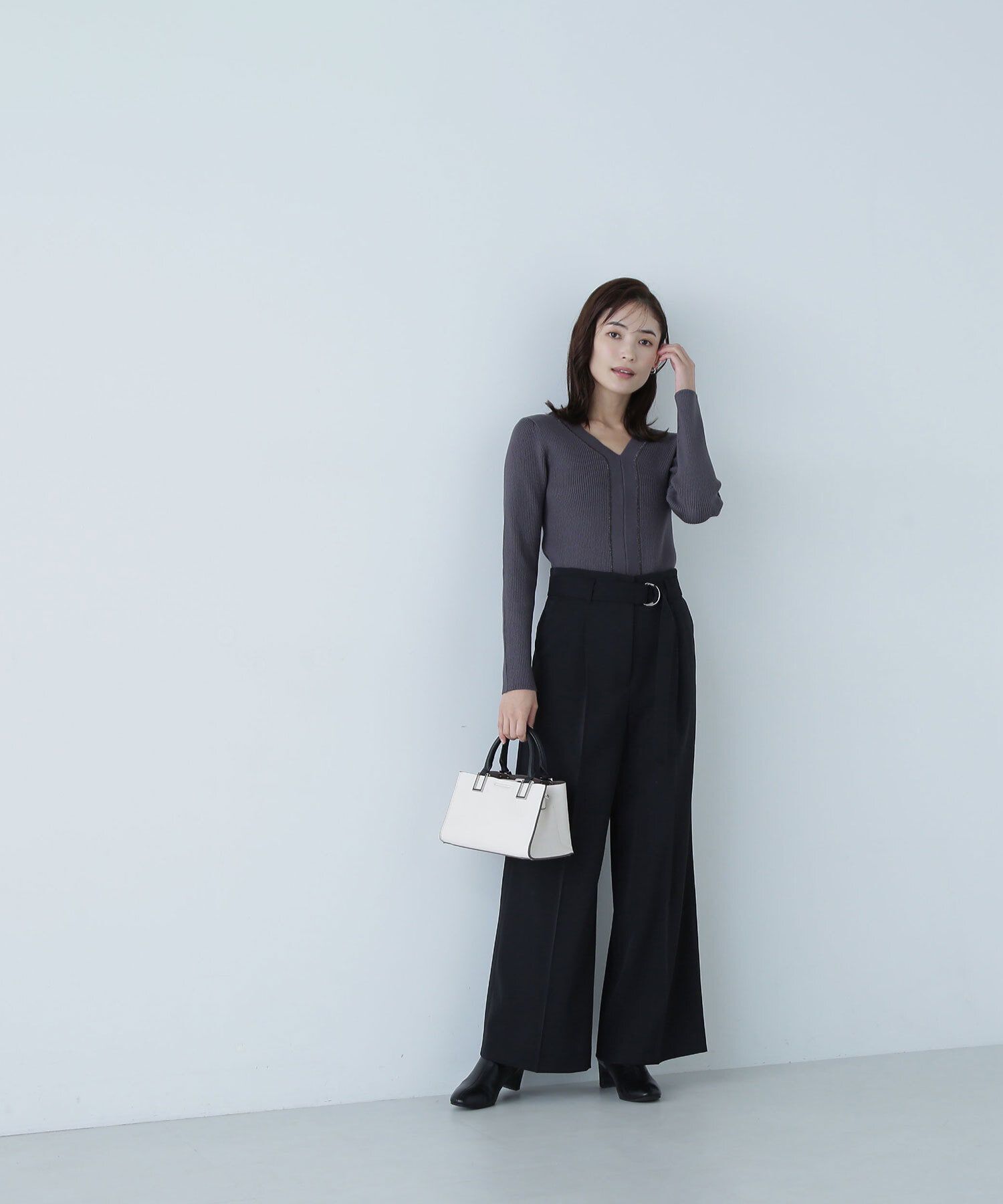  「ハイウエストベルテッドパンツ」|その他|