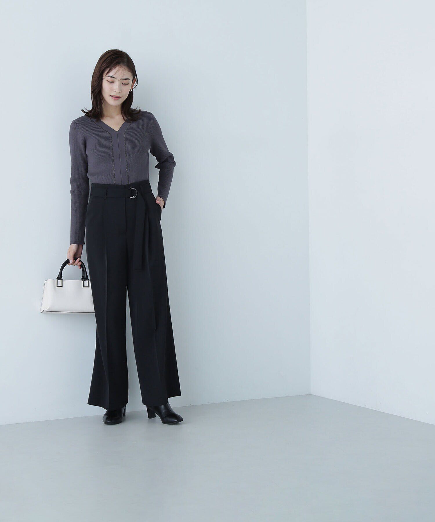  「ハイウエストベルテッドパンツ」|その他|