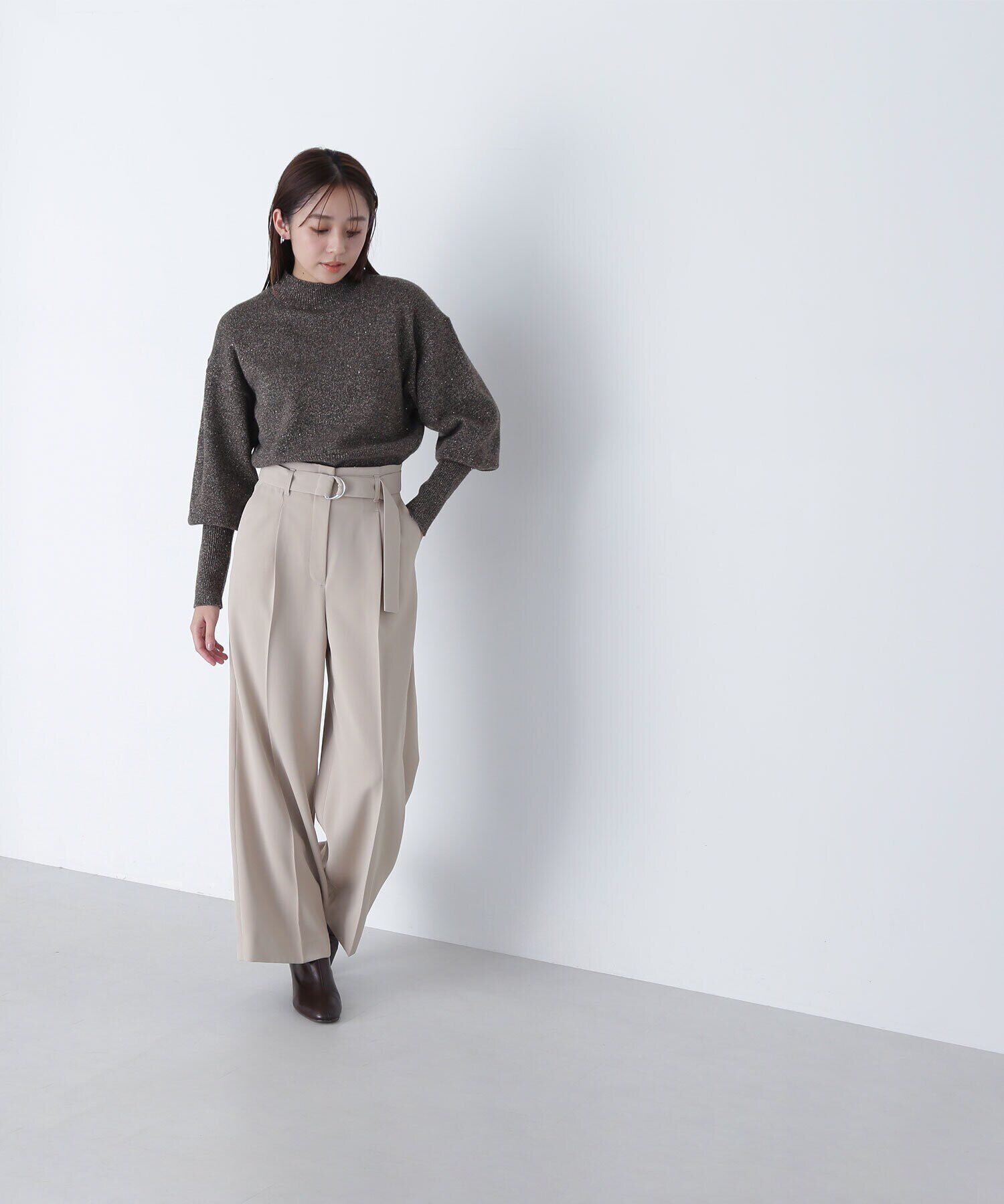  「ハイウエストベルテッドパンツ」|その他|