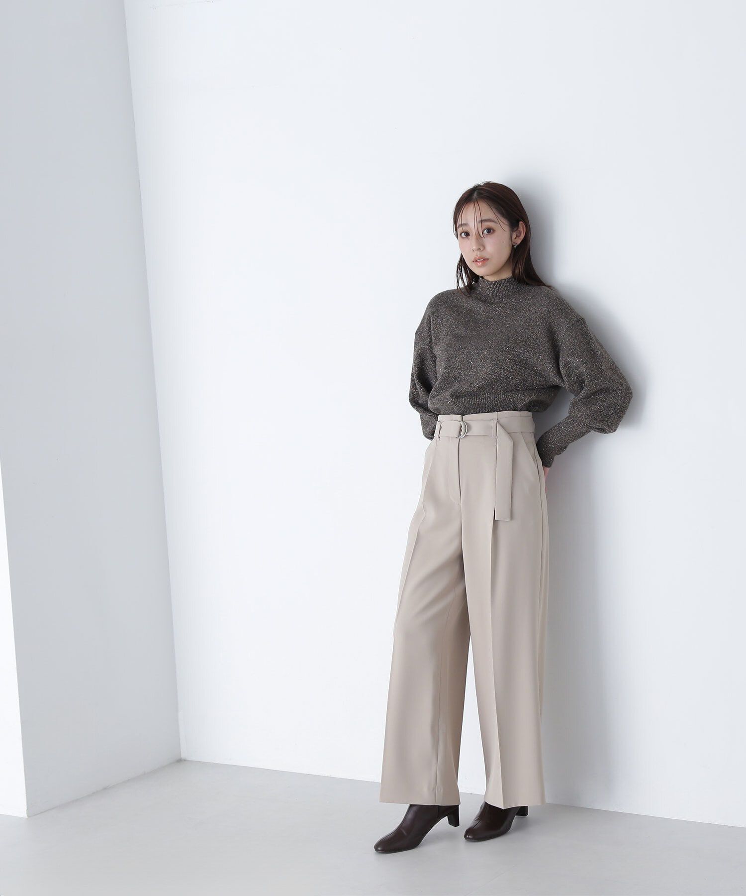  「ハイウエストベルテッドパンツ」|その他|