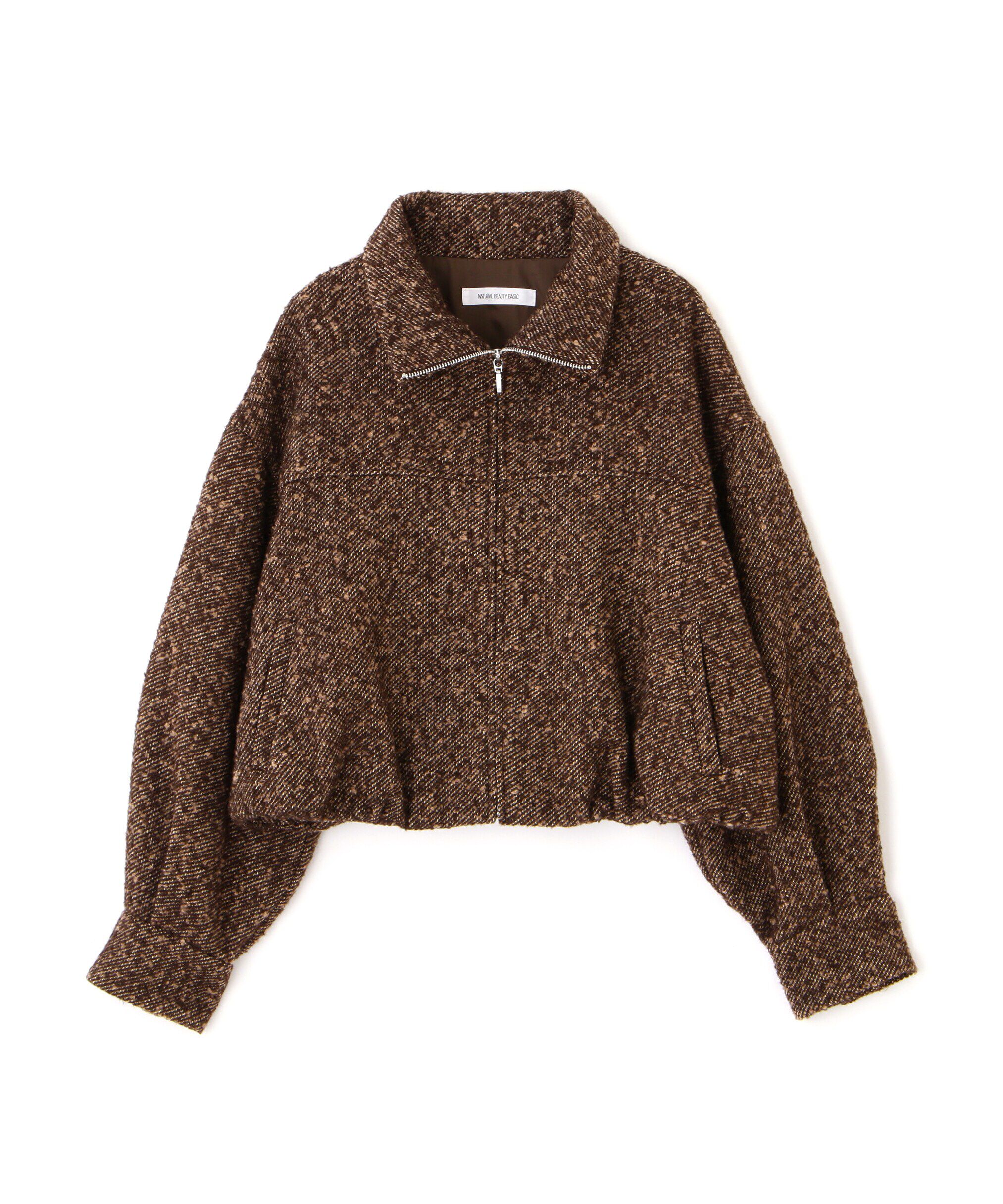  「スタンドネックツイードブルゾン」|ブルゾン・スタジャン|