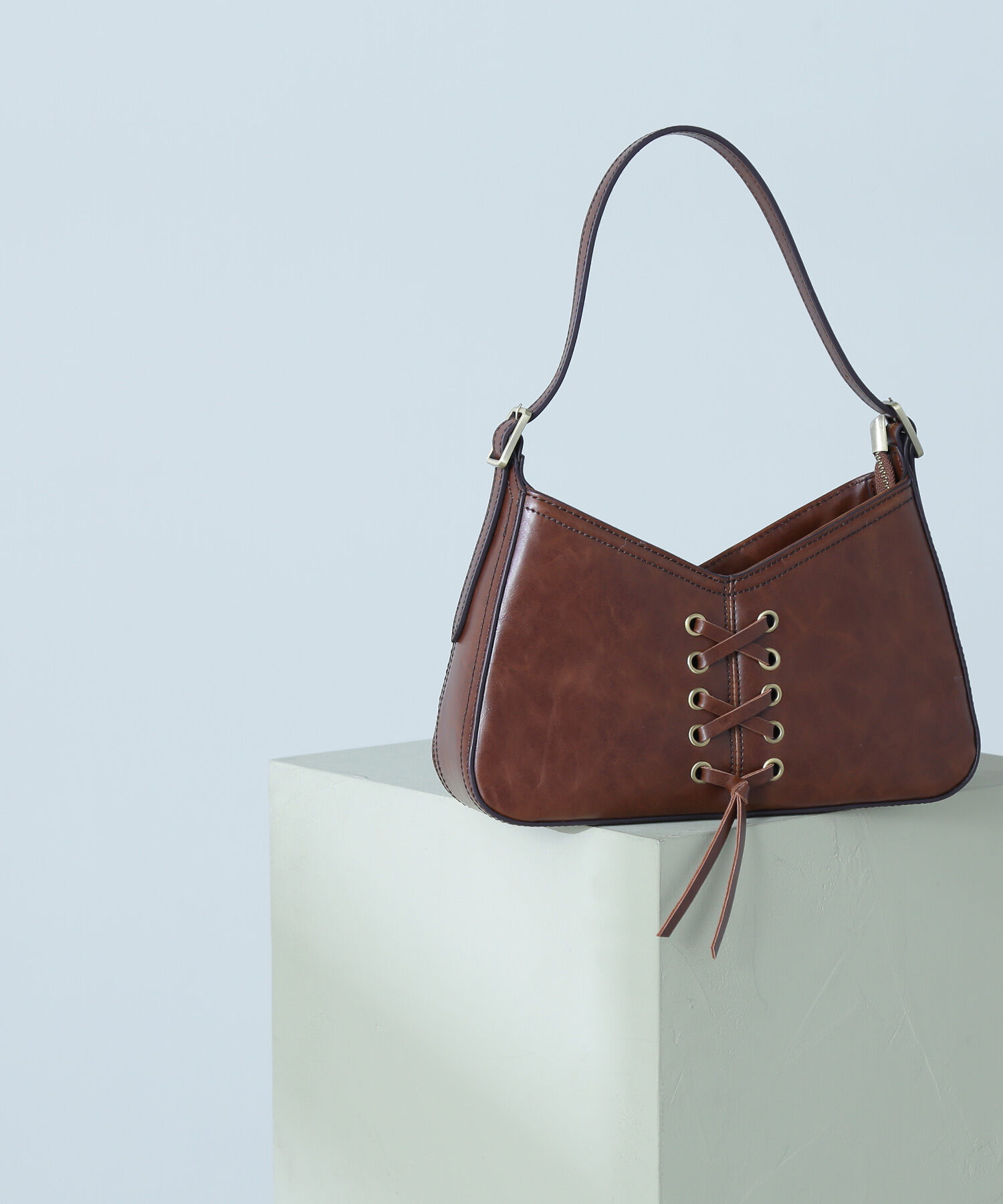  「レースアップセミショルダーバッグ」|ショルダー・メッセンジャー|